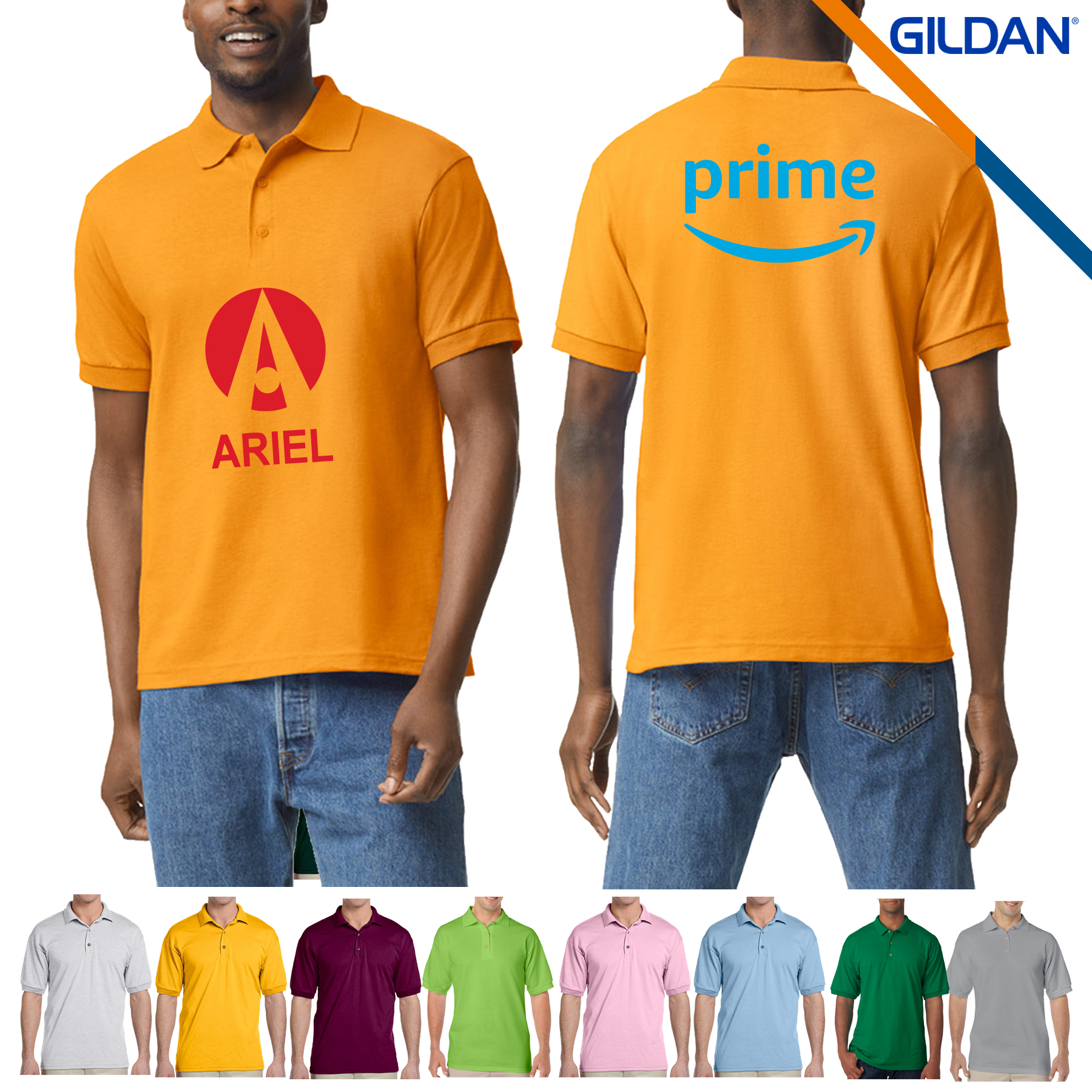 Gildan® 5.6oz 50/50 Cotton/Polyester Polo Shirts 1
