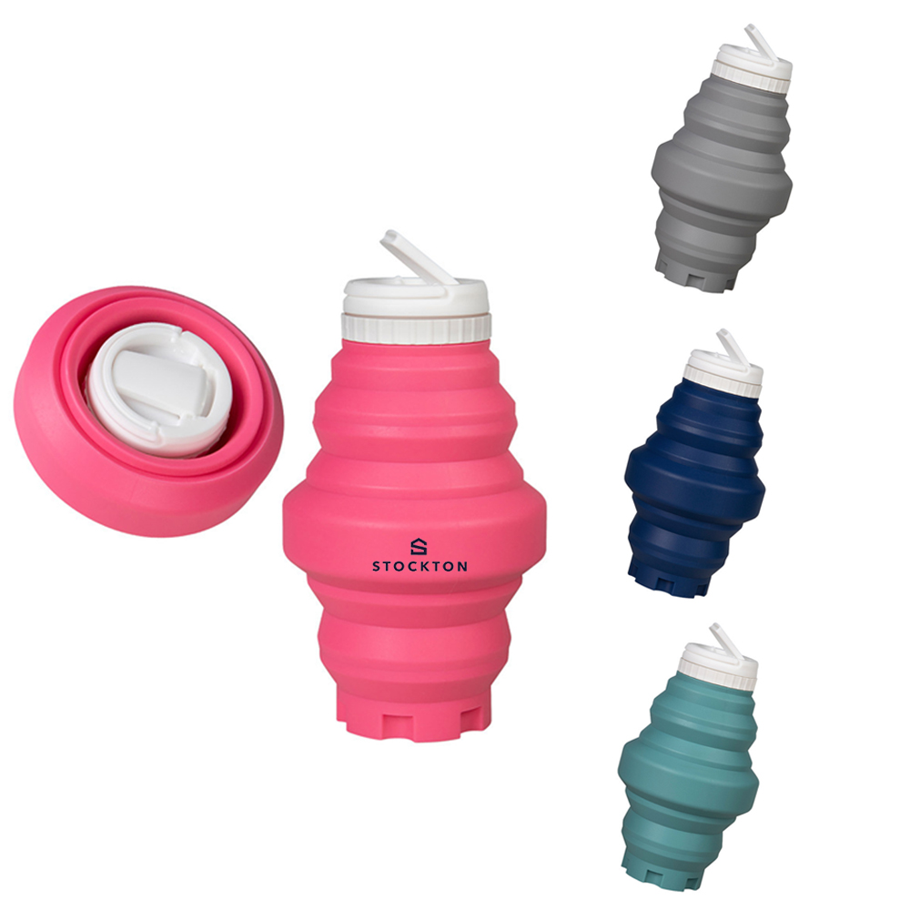 17 Oz. Collapsible Silicone Water Bottle 5