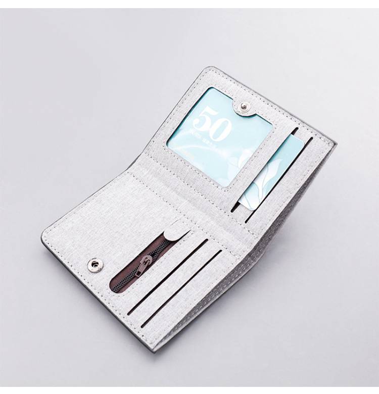 Portable Canvas Wallet w/ Card Slots 7