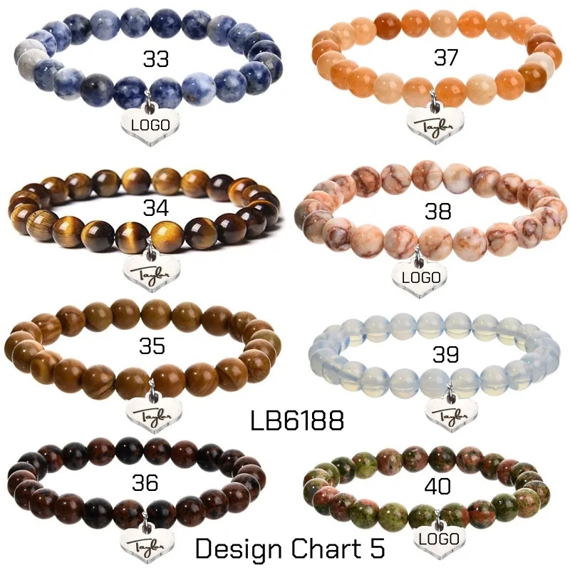 BULK Gemstone Bracelets Wholesale Stretchy Round Beads 1