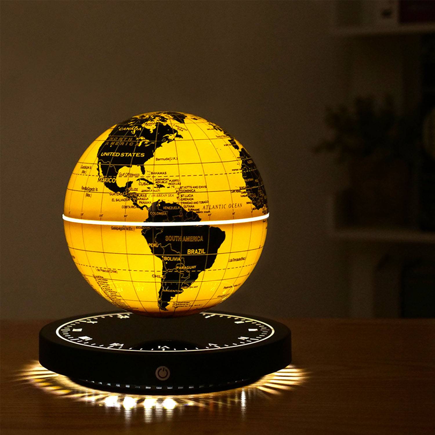 Magnetic levitation globe rotating night light 9