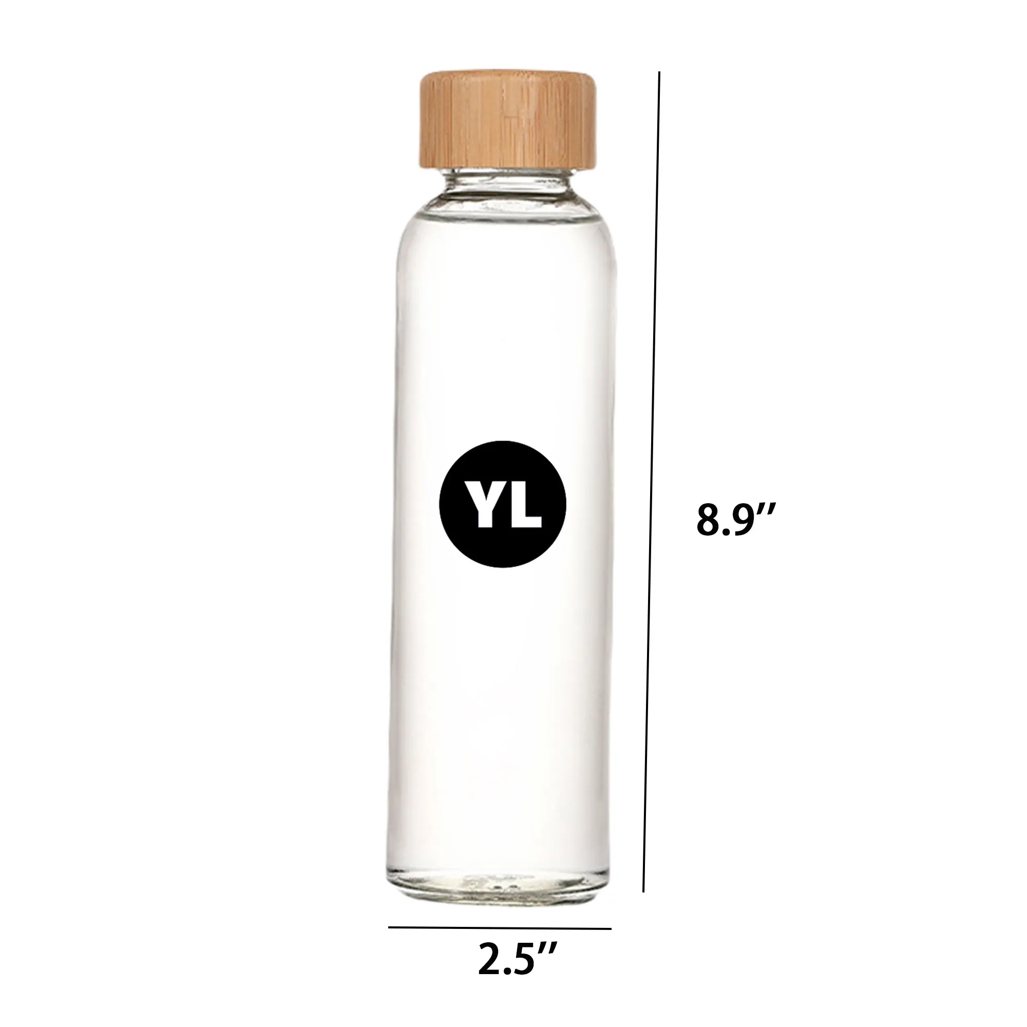 16 oz Glass Hydration Bottles with Eco-Friendly Bamboo Caps 3