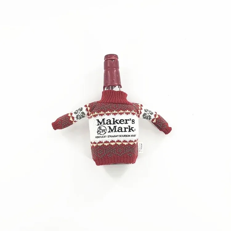 Knitted wine bottle cover 12