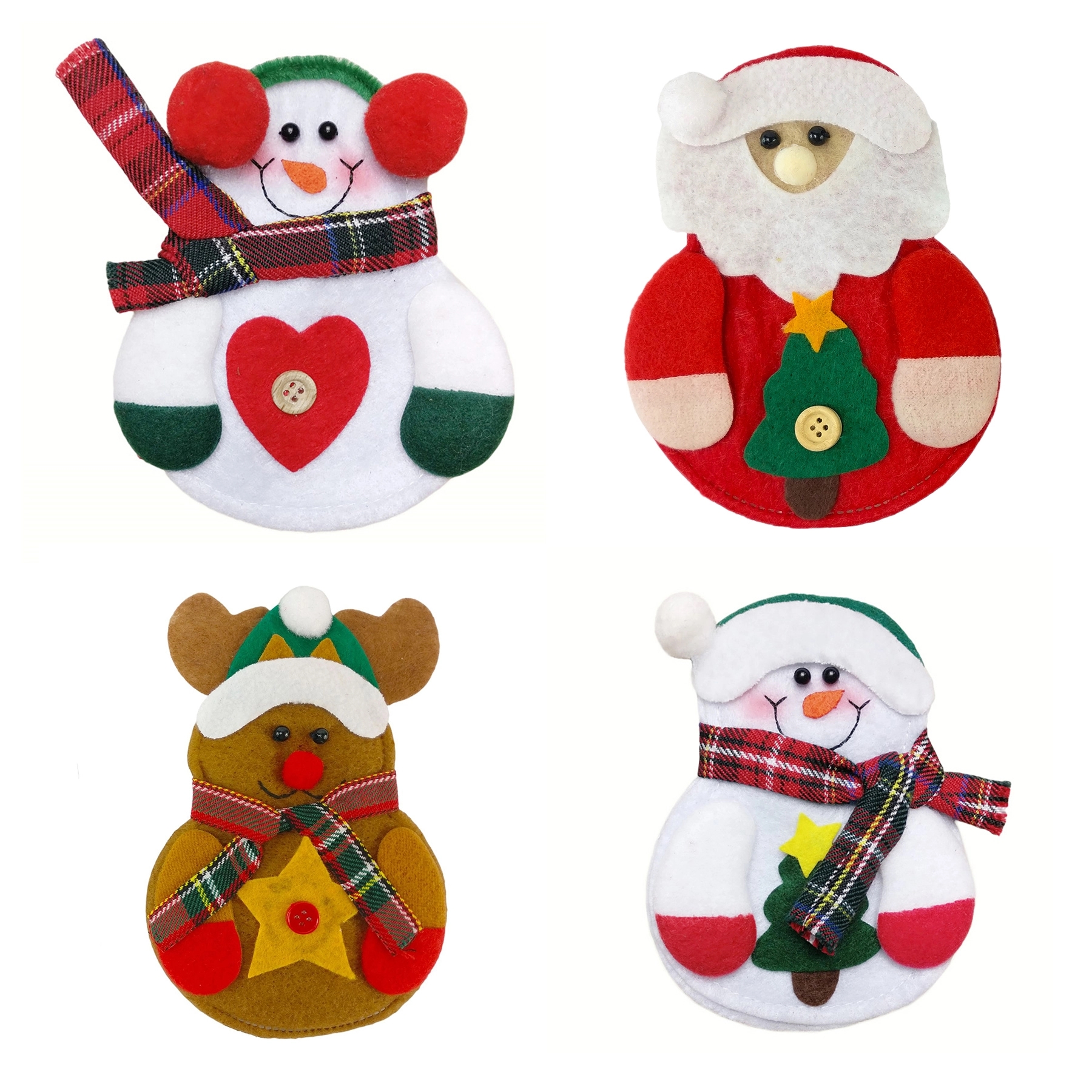 Xmas Christmas Cutlery Bag Silverware Tableware Holder 7