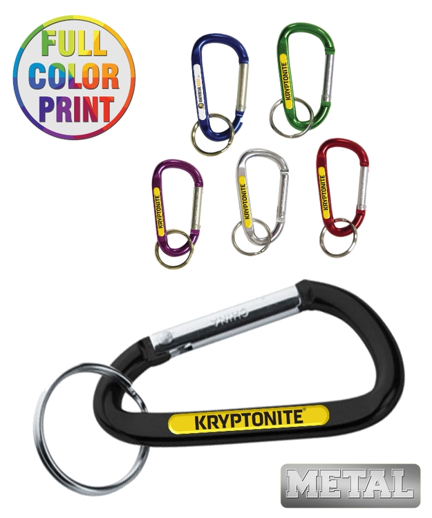 6mm Metal Carabiner Keychain - Full Color 2