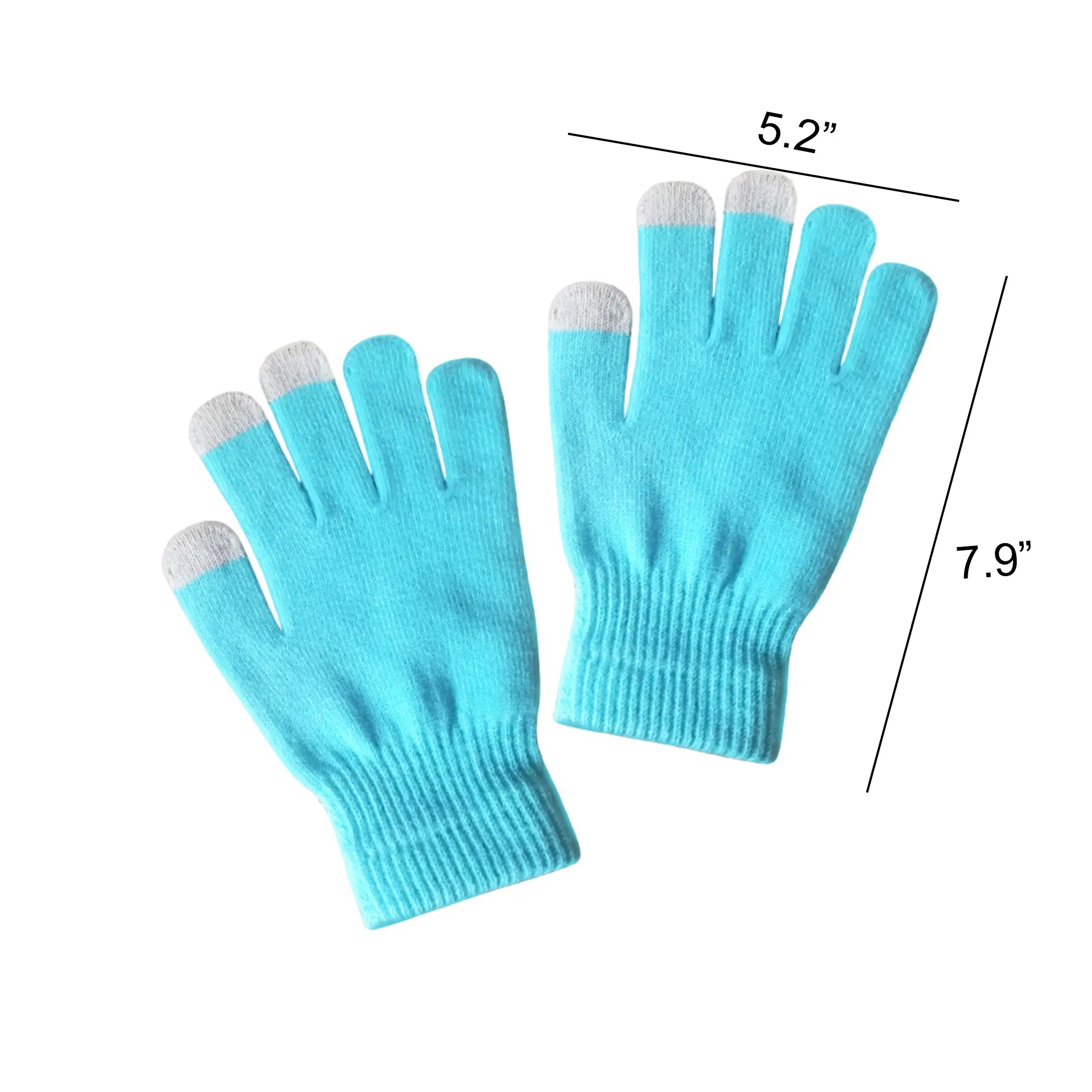 MOQ 50 Acrylic Touch Screen Knit Gloves 10