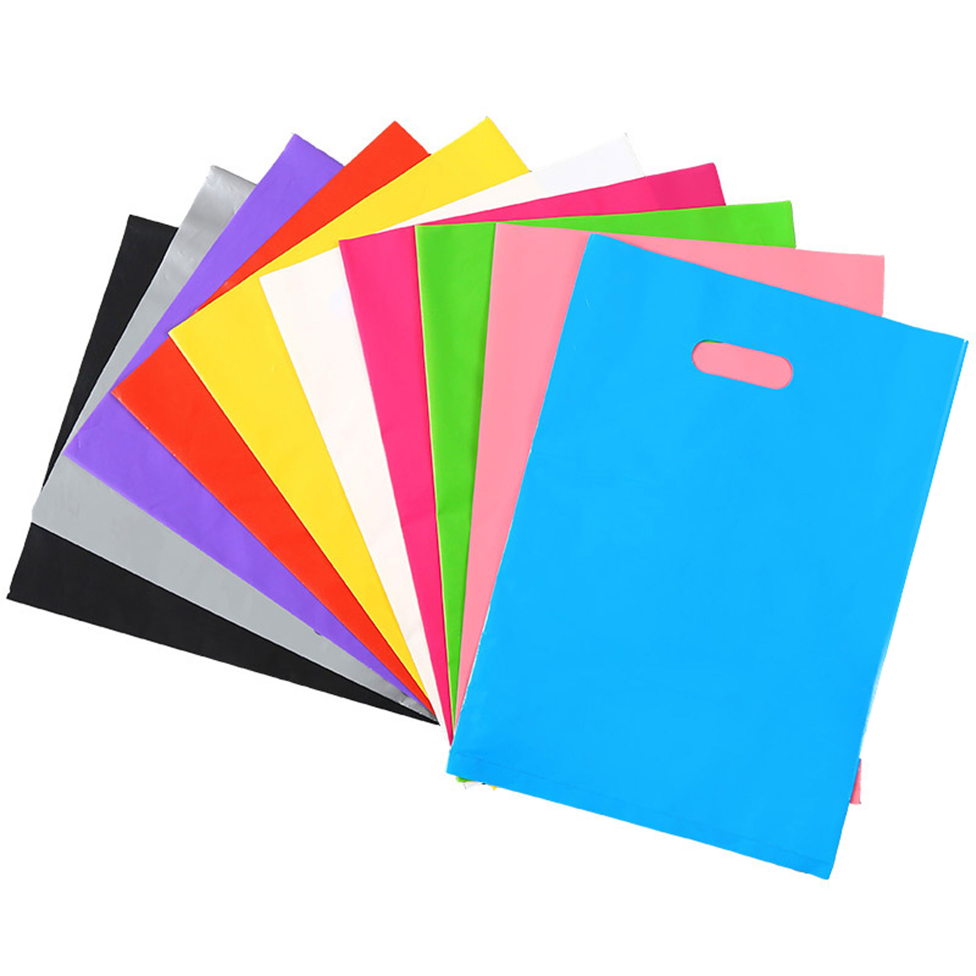 Tear Resistant Die Cut Plastic Shopping Gift Bags 3