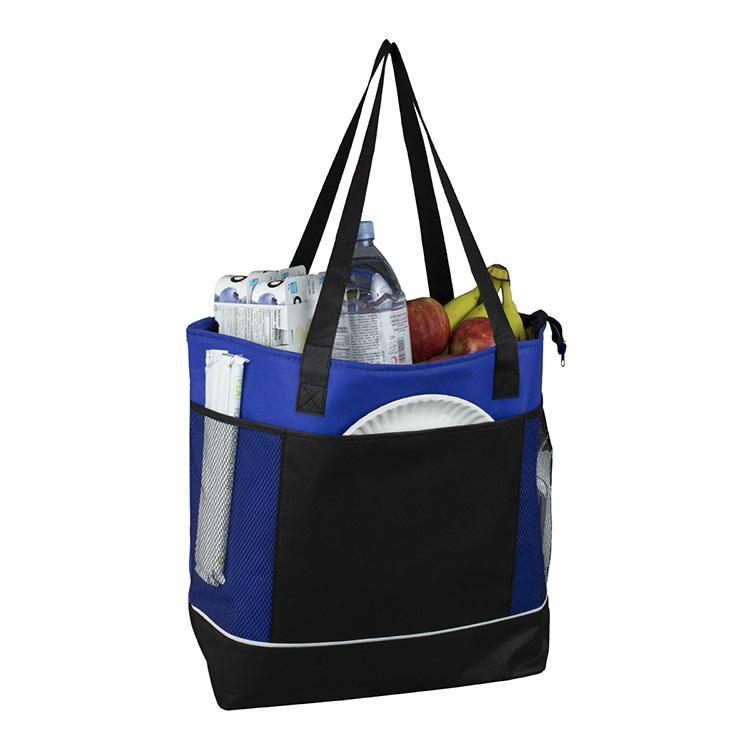 22"W x 16"H x 7 ½"Gusset - "FROST LINE" Super-Sized Insulated Zipper Cooler Tote 74