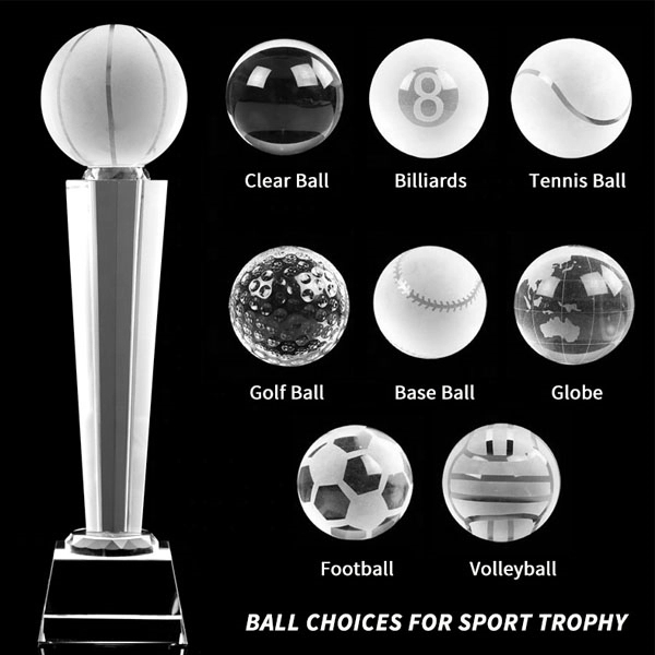 Crystal Basketball Sports Trophy 4