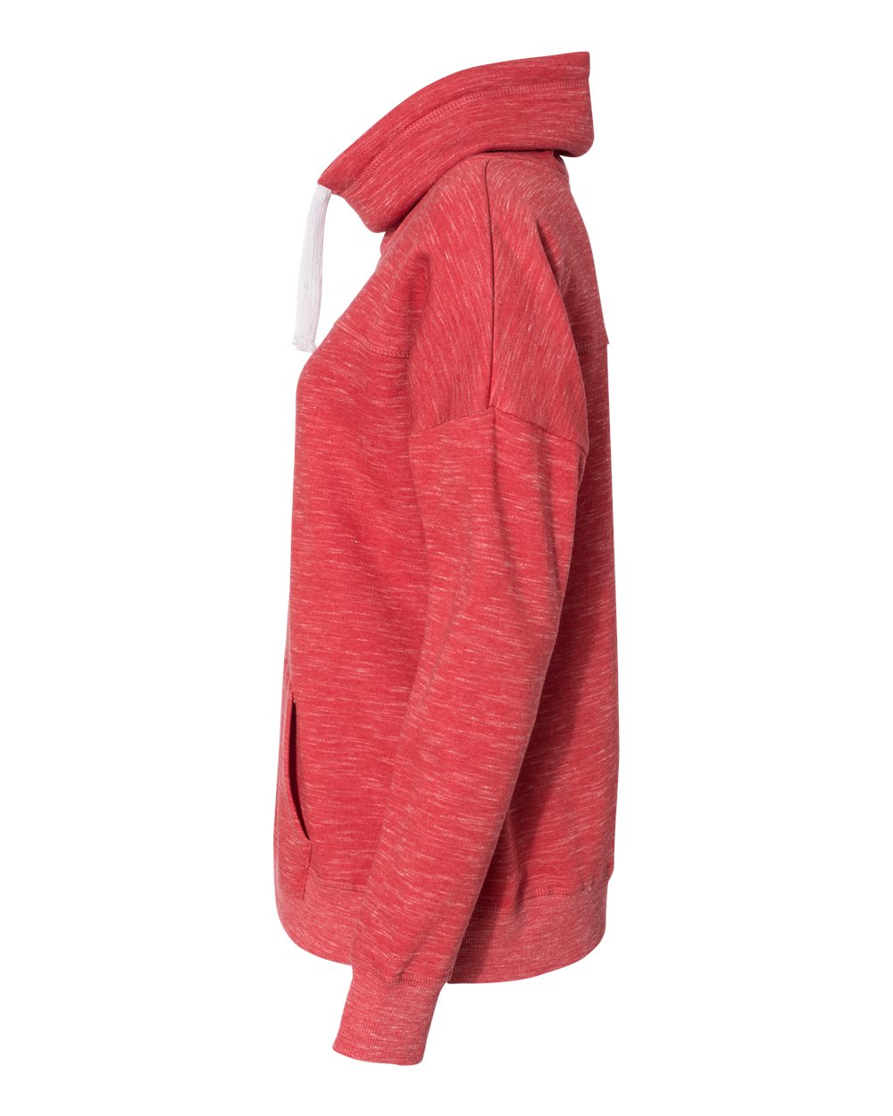 Women's Mélange Fleece Cowl Neck Sweatshirt - 8673 37