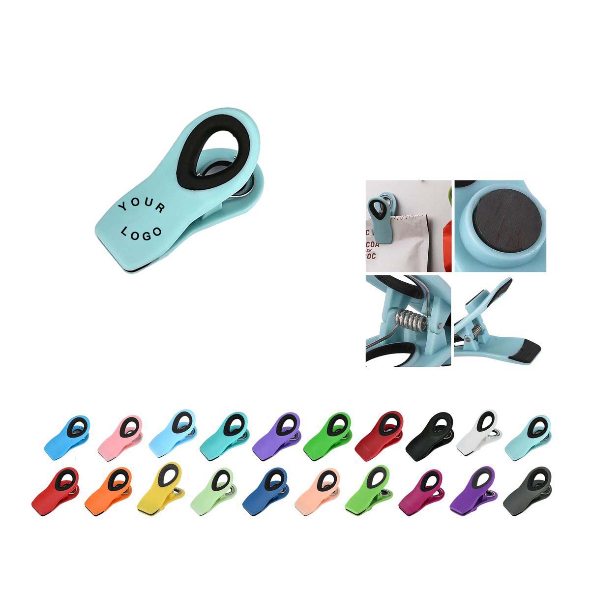 Magnetic PP Bag Clips Durable Kitchen Storage 7
