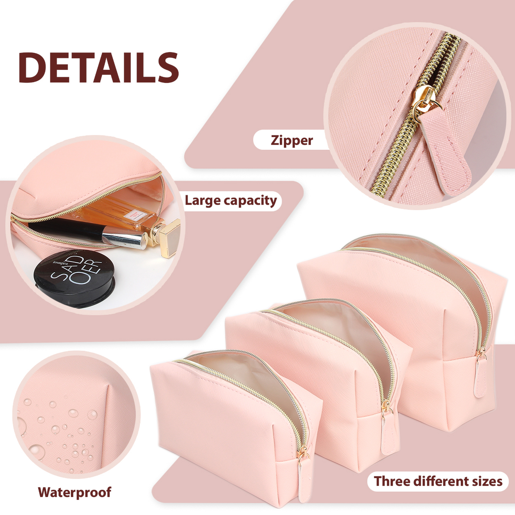 PU Leather Toiletry Bag - Makeup, Toiletries and Tech Accessories 4