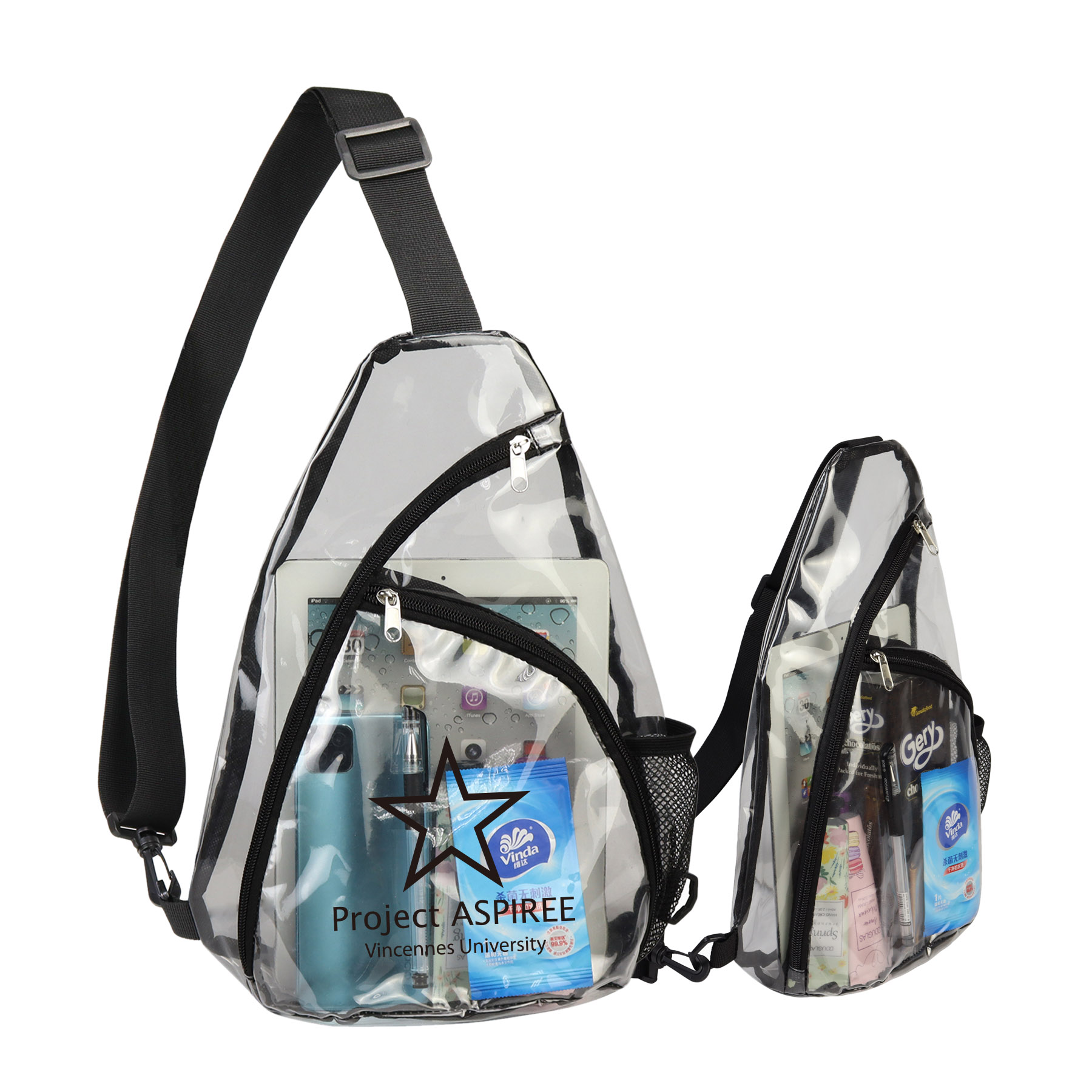 25C FeatherSoft Clear Sling Bag BACKPACK 4