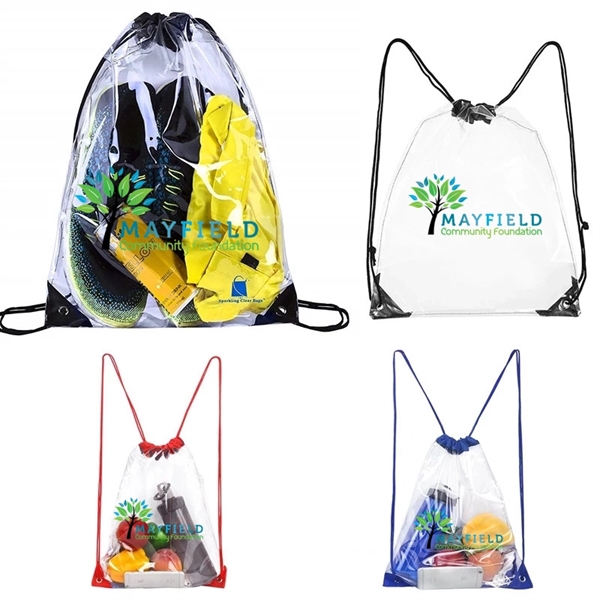 Transparent PVC Drawstring Bag 4
