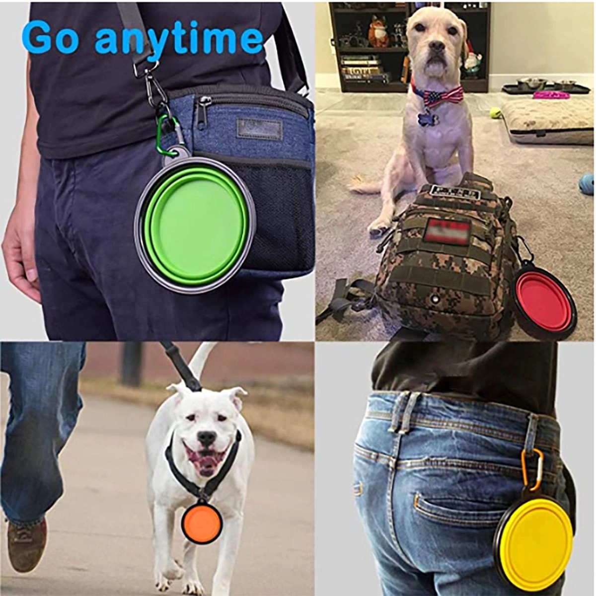 12Oz Pet Folding Bowl With Carabiner Clip 5
