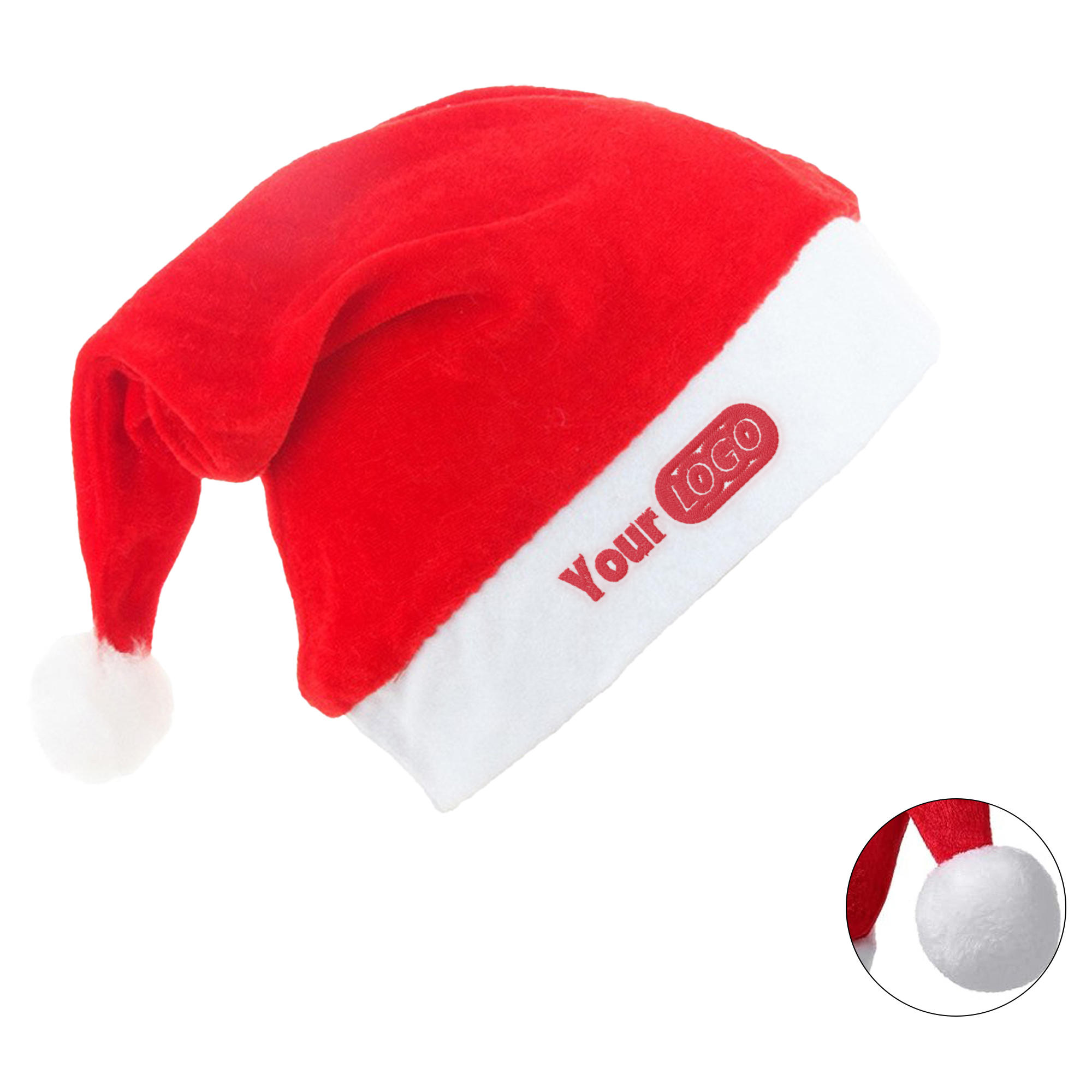 Non-woven Fabrics Holiday Plush Santa Hat 2