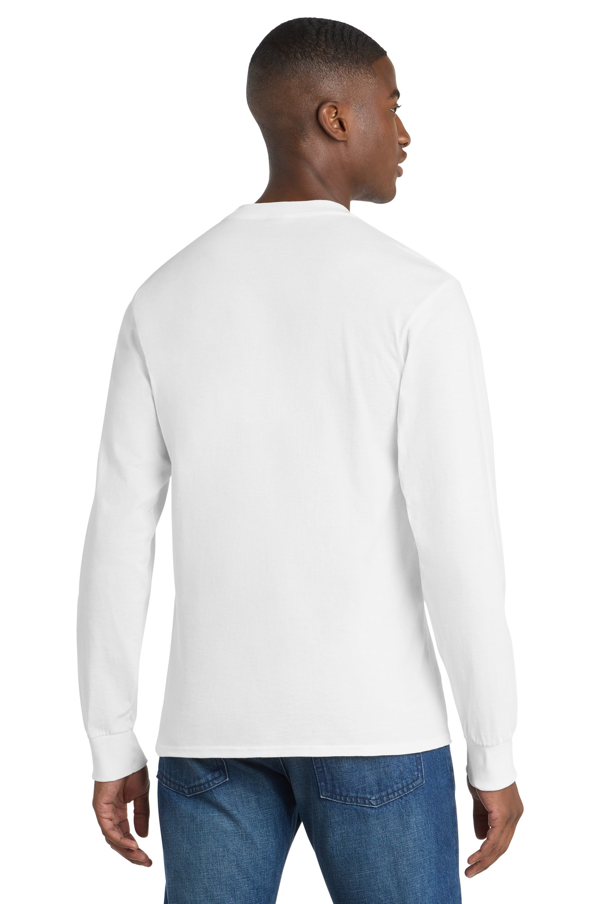 Port & Co Long Sleeve Essential Pocket Tee. PC61LSP 60