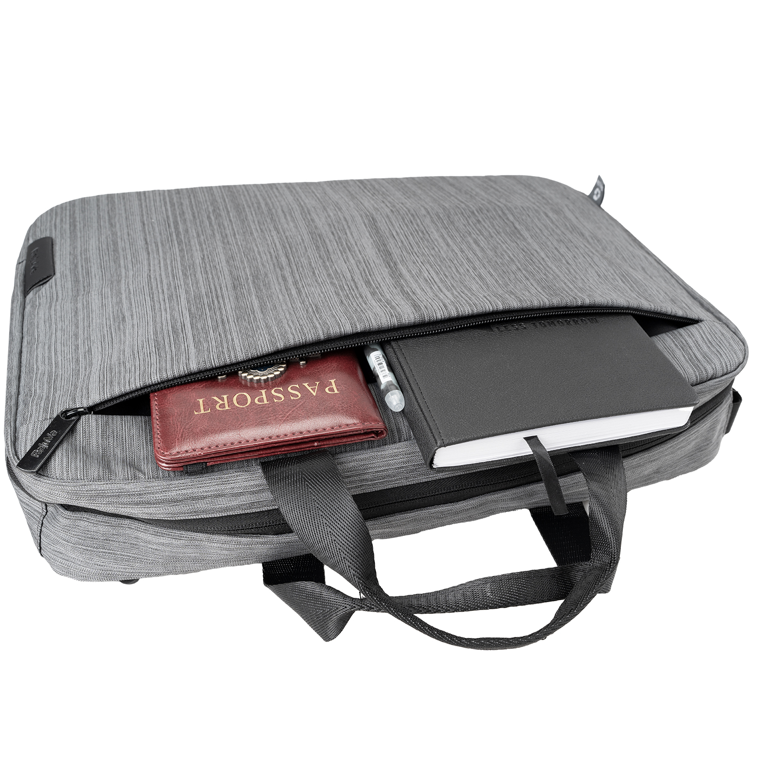 RejuVe® MOTO Recycled Heather Modern Business 16" Laptop Brief Bag 4