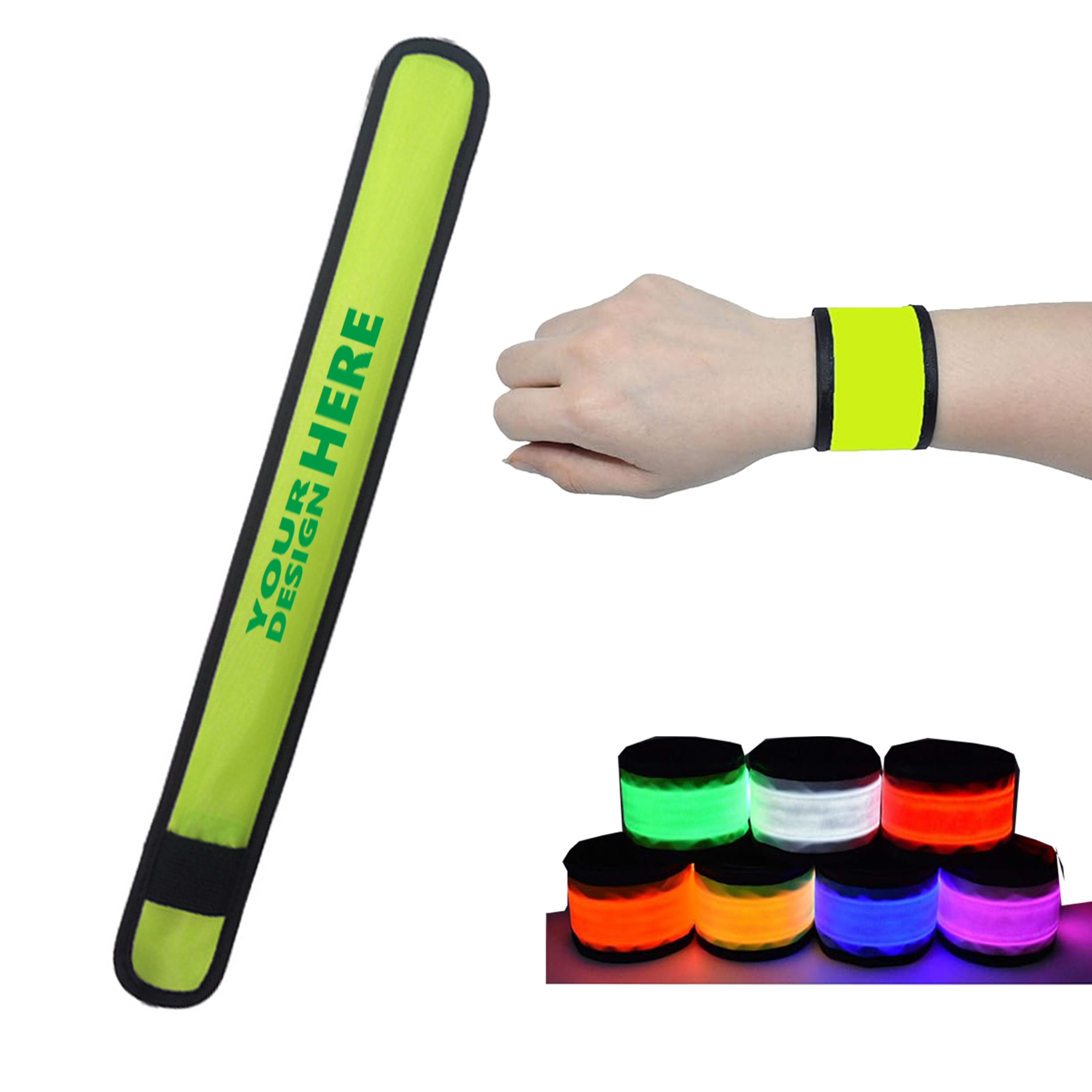 LED Light-Up Slap Bracelets - Night Visibility 3