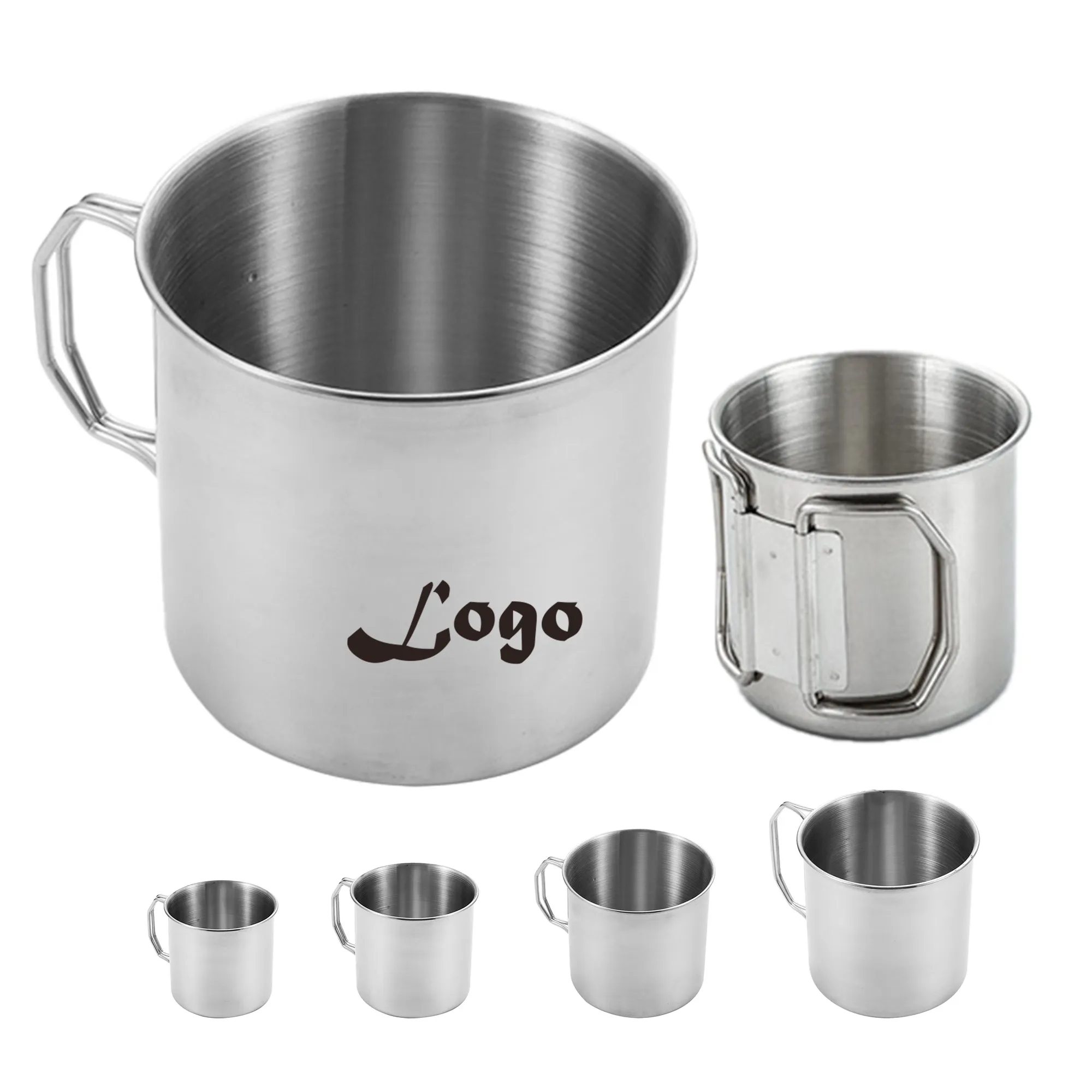 Stainless Steel Folding Handle Mug