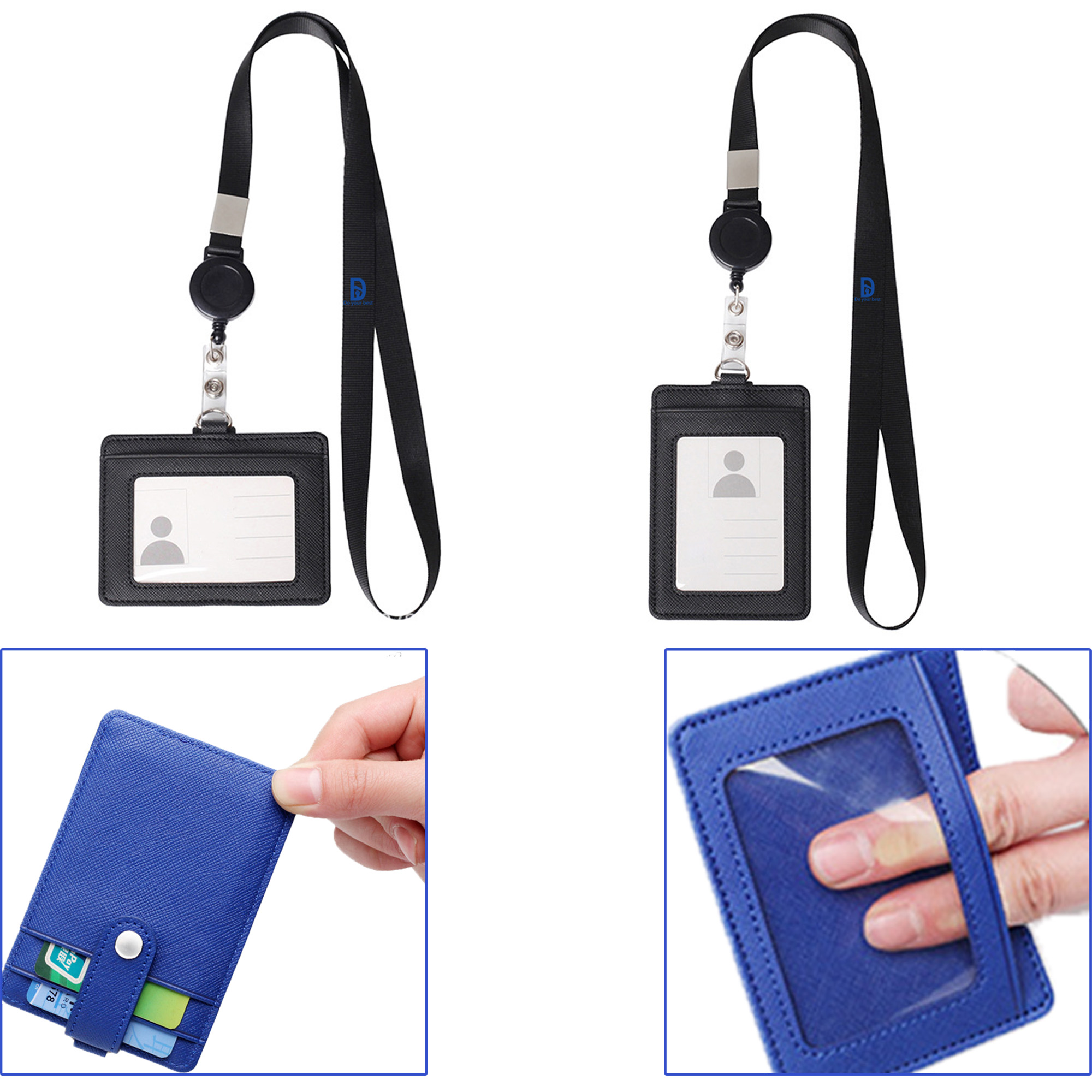Badge Holder with Adjustable Retractable Lanyard 3