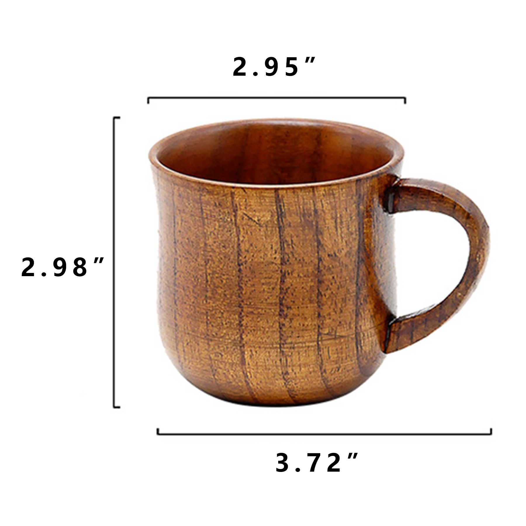 Wooden Tea Cup W/ Handle 4