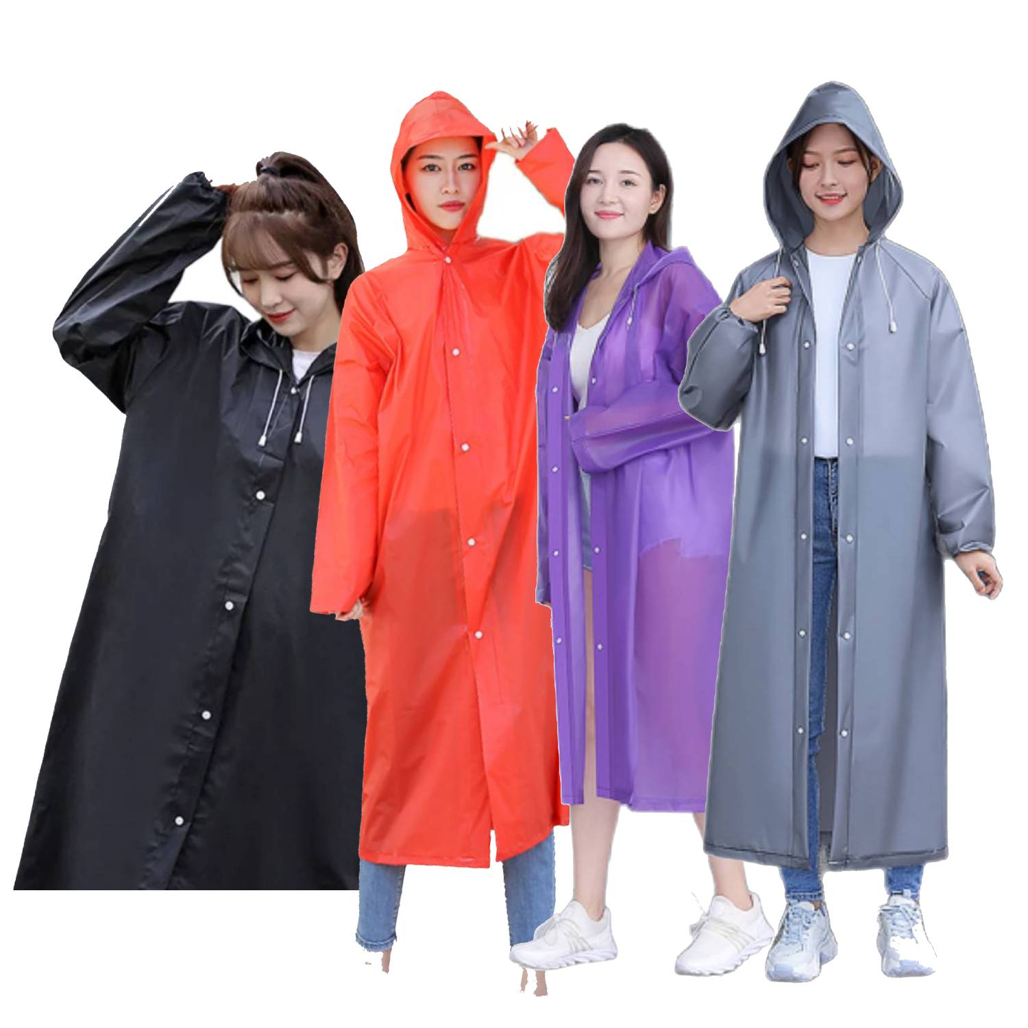Reusable Raincoat with Hood 2