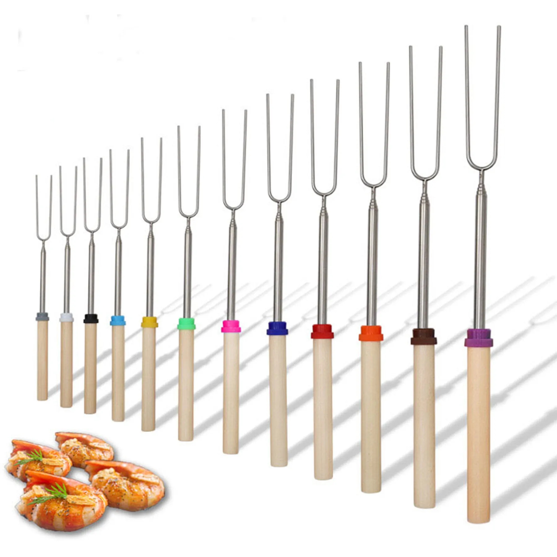 Stainless Steel Telescopic Barbecue Fork 4