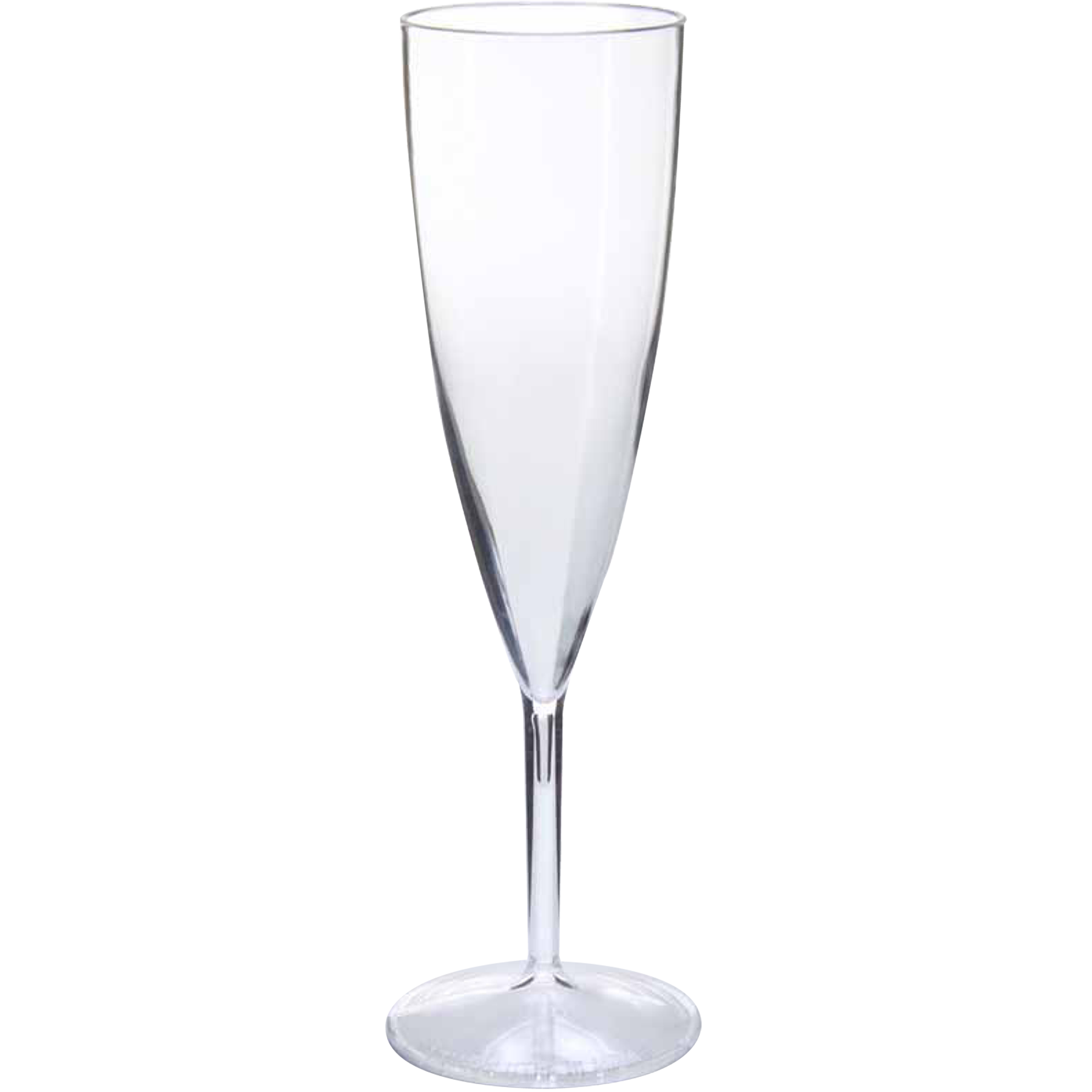 6oz Clear Plastic Champagne Flute 1 Piece