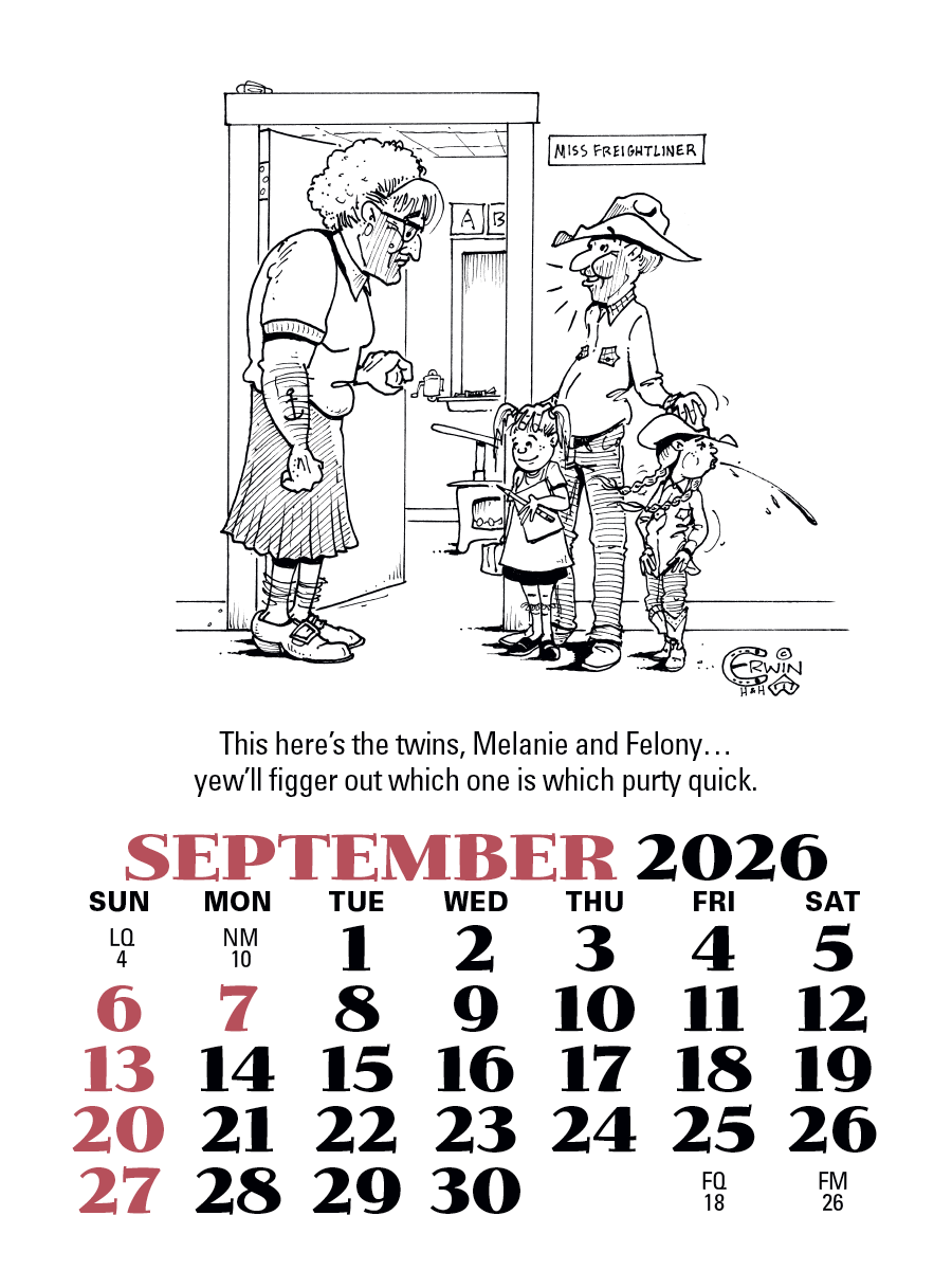 Press-N-Stick Cowboy Calendar