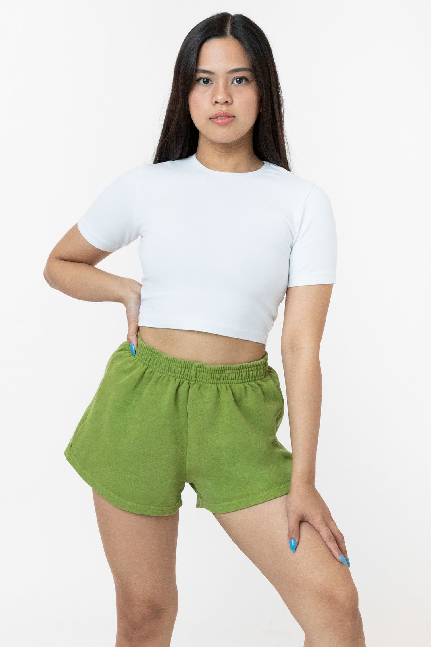 14 OZ GARMENT DYE HEAVY FLEECE SHORT SHORTS 2