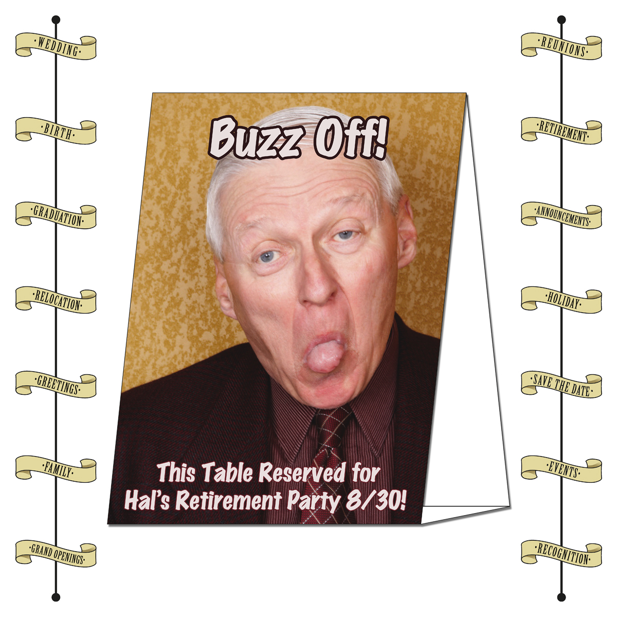 Announcement Table Tent - Laminated (5x7 - Folded) - 14 pt. 3