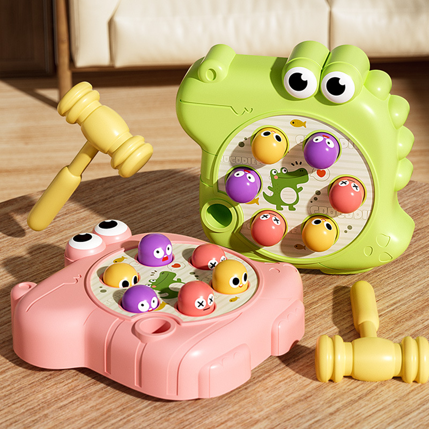 Baby Educational Knocking Hammer Ball Crocodile Toys 5