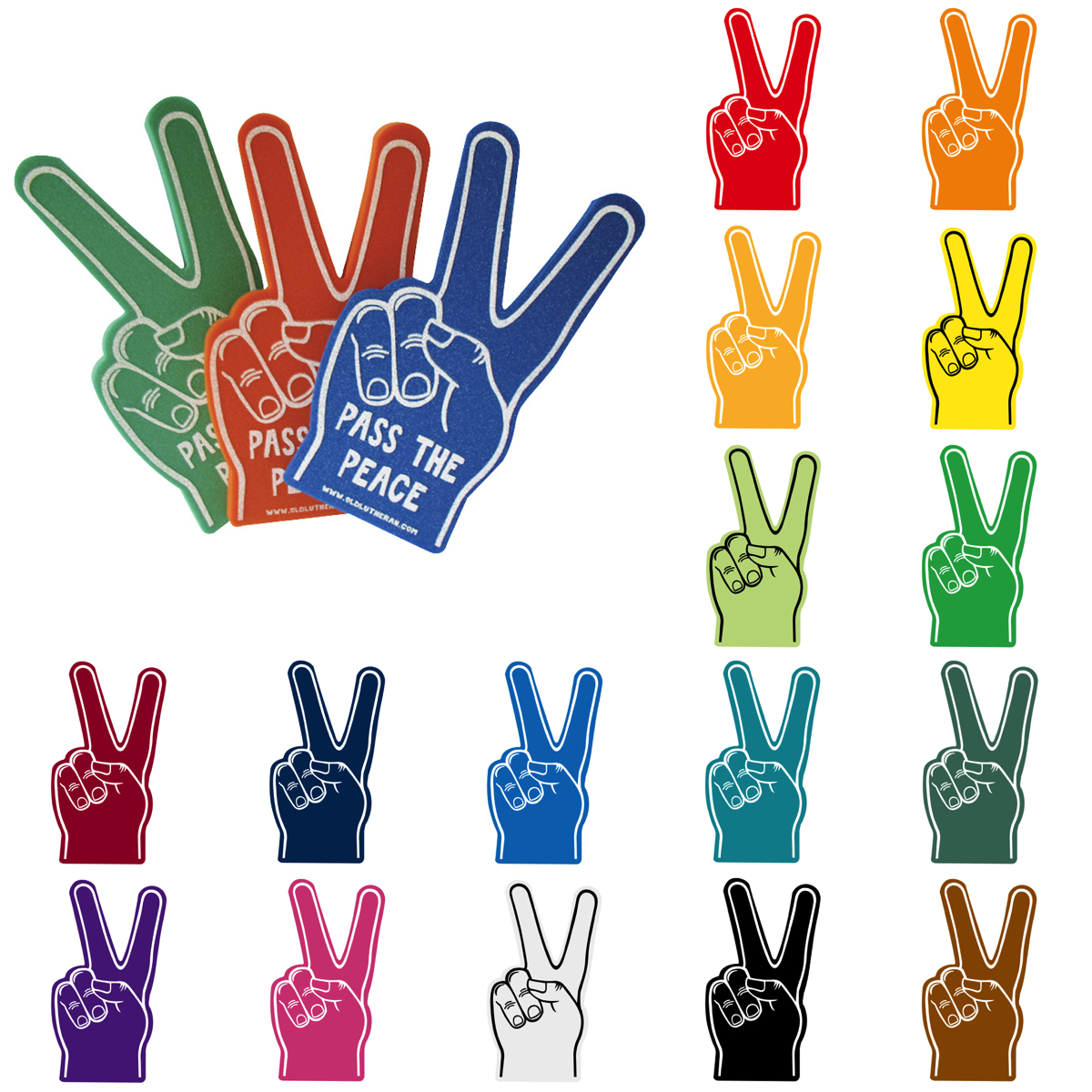 Foam Hand Peace 18" 33