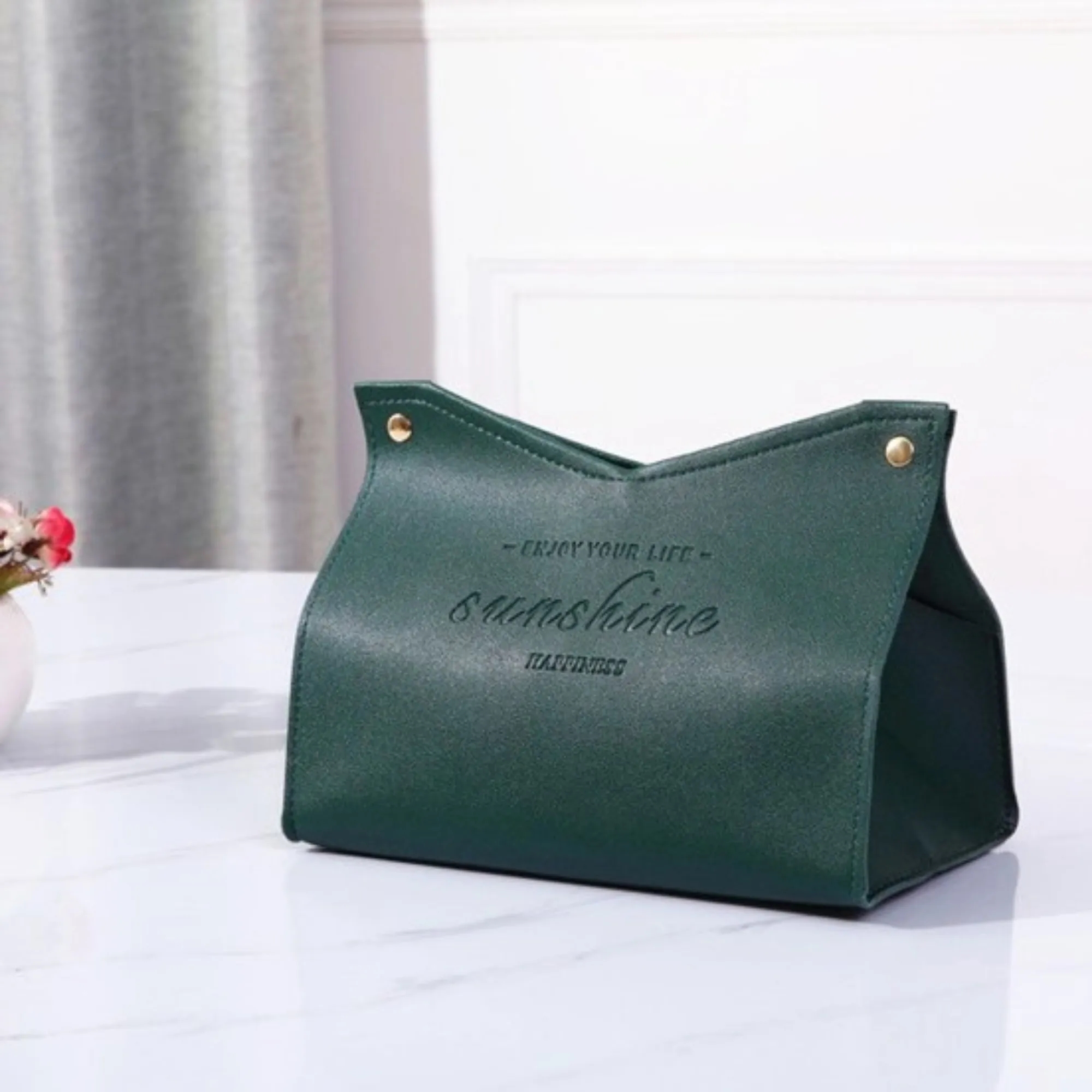 Leather tissue box 6