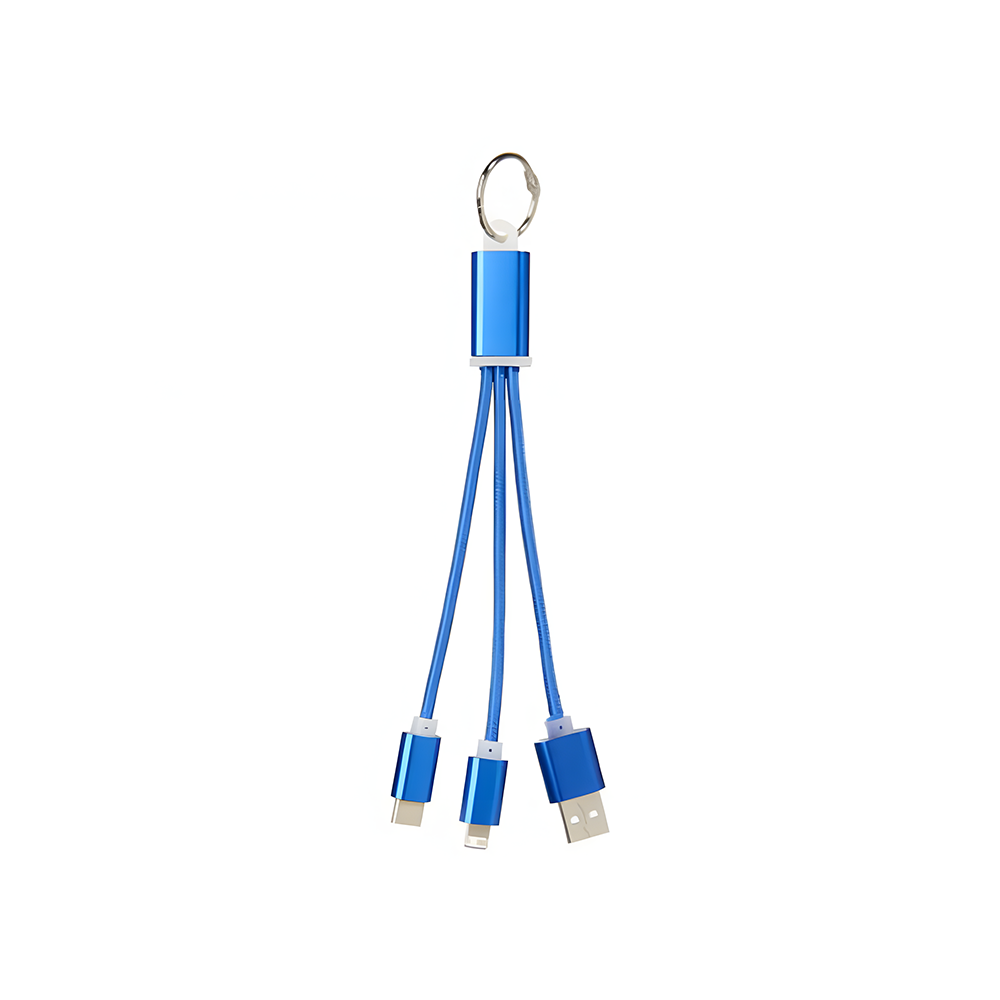 Usb Phone Charging Cable Keychain 2-In-1 3