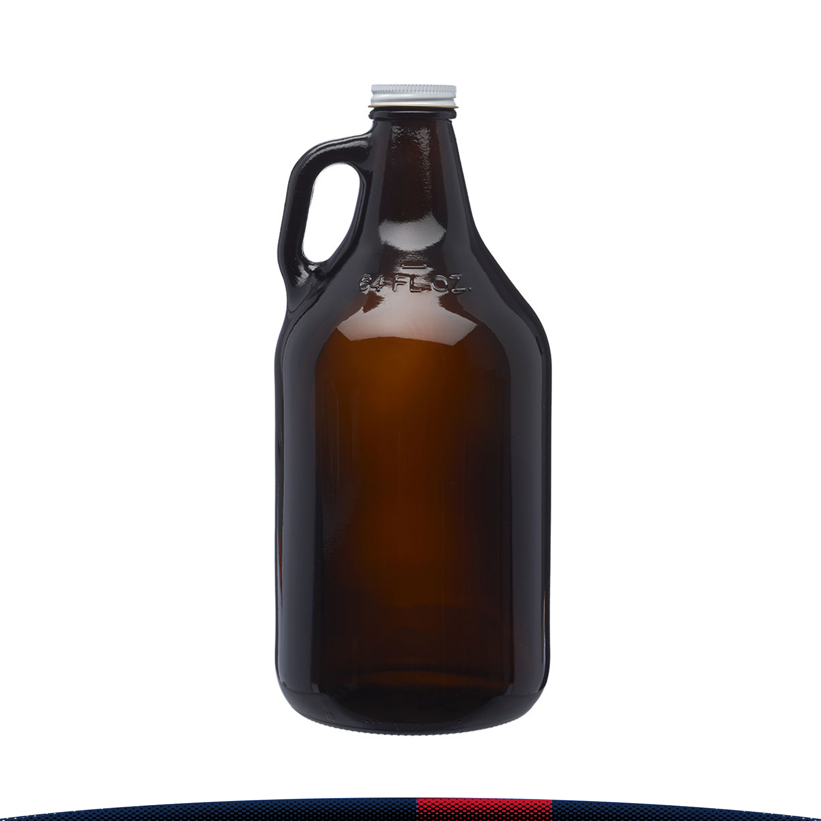 64 oz. Amber Glass Beer Growlers 5