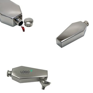 6oz Round Pentagon Stainless Steel Flask With Tightly Sealed Cap, custom water bottle with logo imprint 8