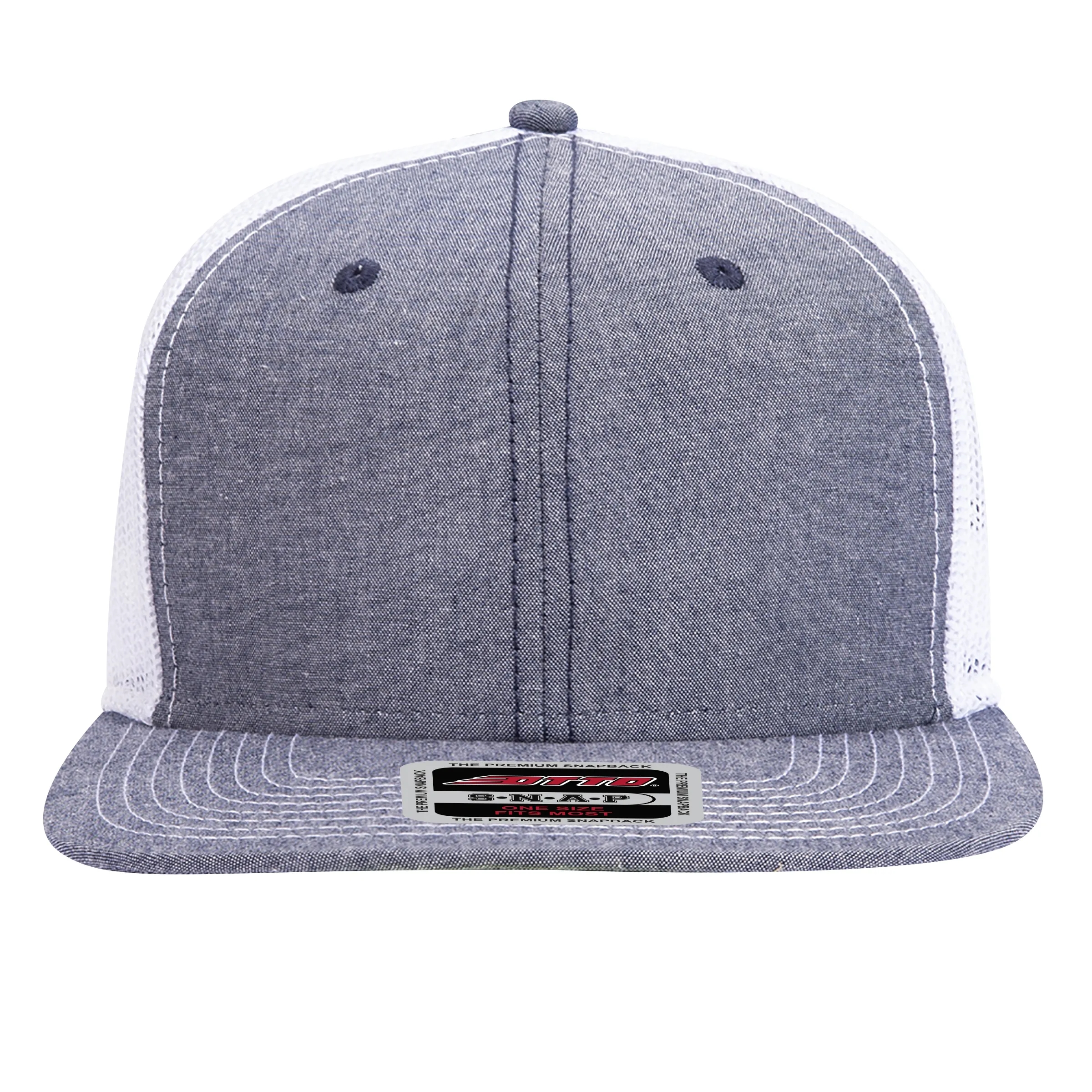 OTTO SNAP 6 PANEL MID PROFILE MESH BACK TRUCKER SNAPBACK HAT 46