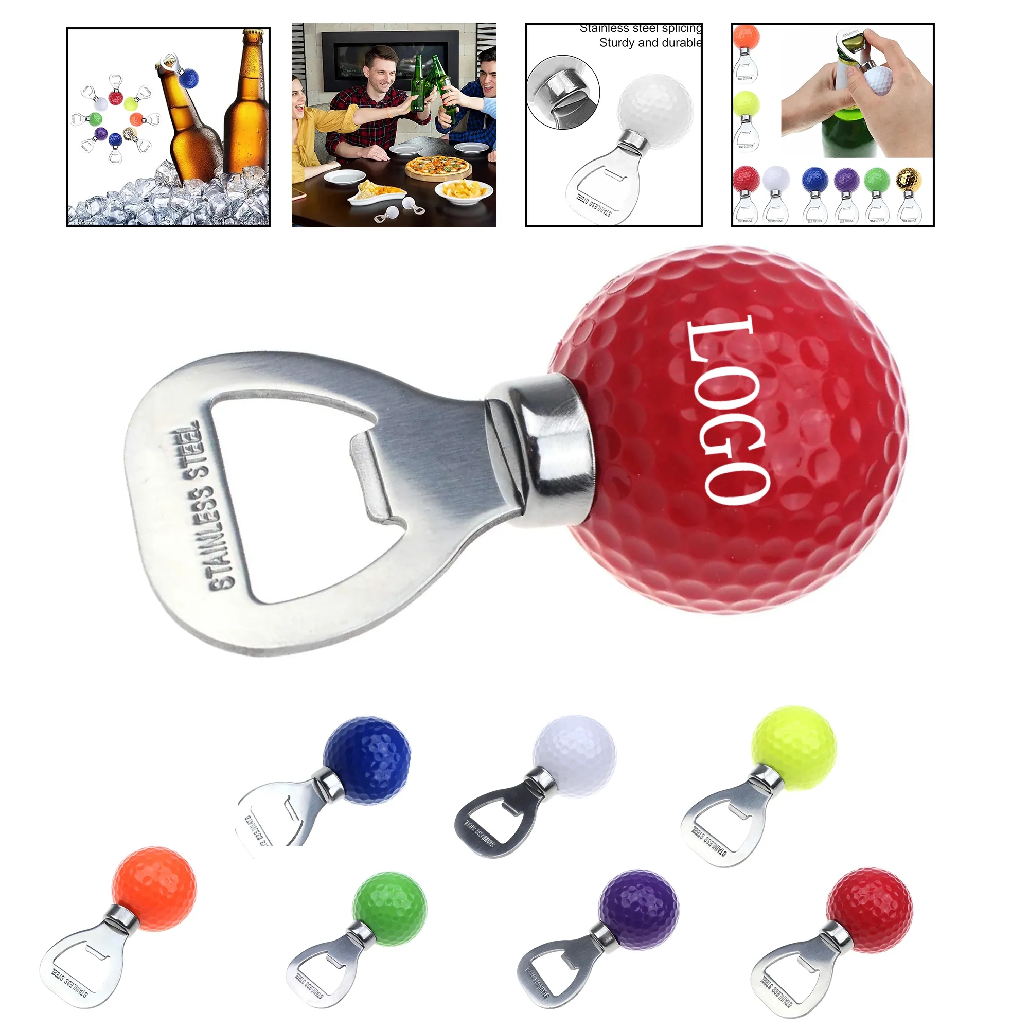 Stainless Steel Golf Bottle Opener 2