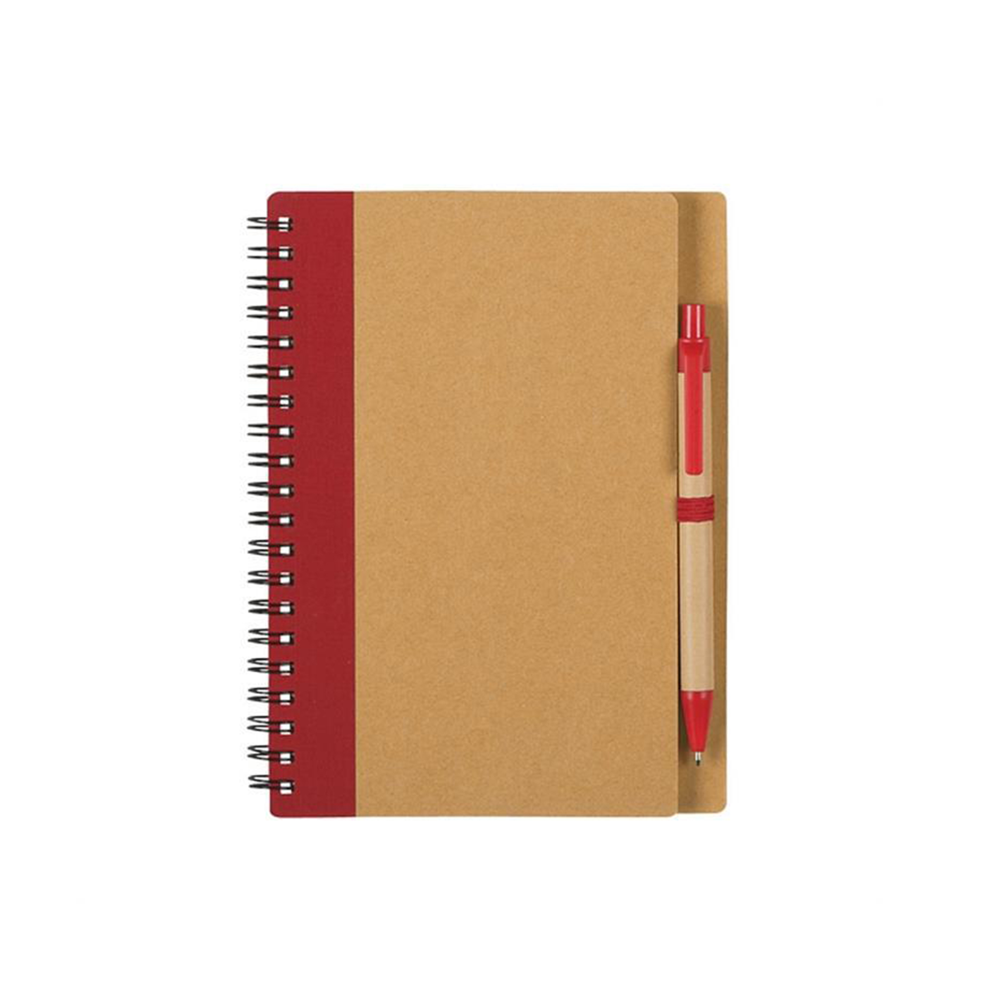 Kraft Cover Spiral Notebook With Elastic Pen Loop 2