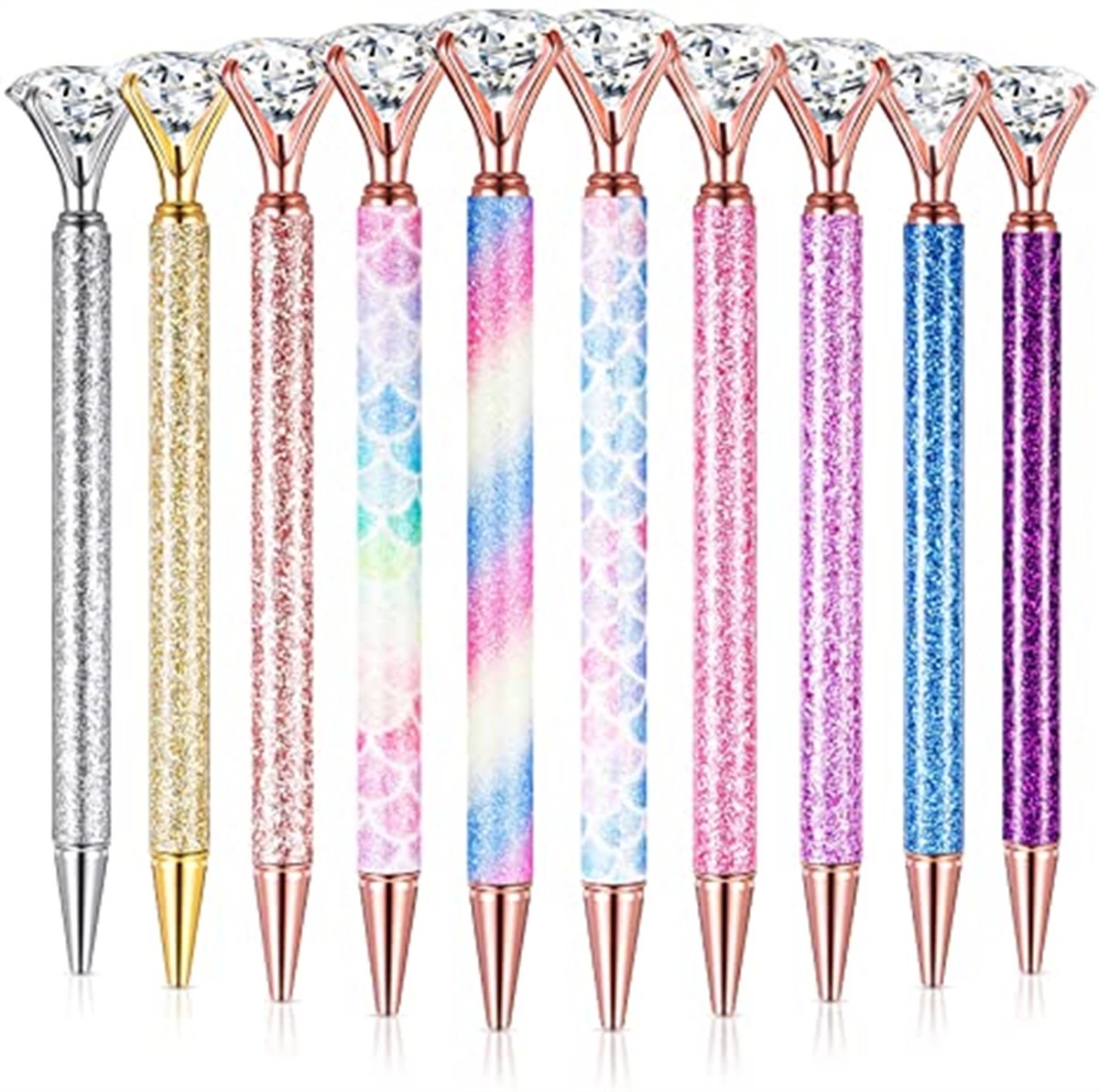 Big Diamond Crystal Ballpoint Pens Glitter Cute Women 3