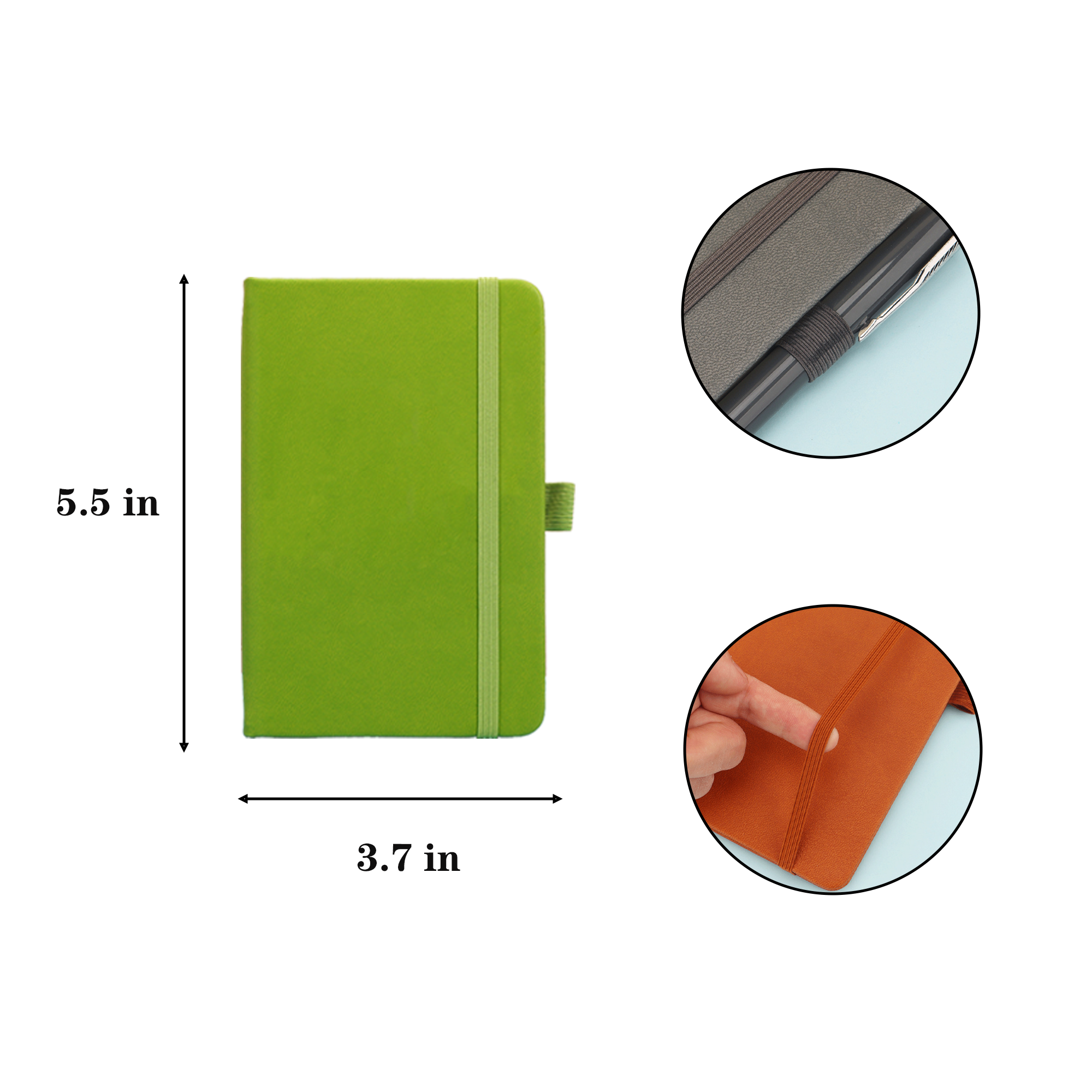 A6 Leather Portable Pocket Notebook With Strap 9