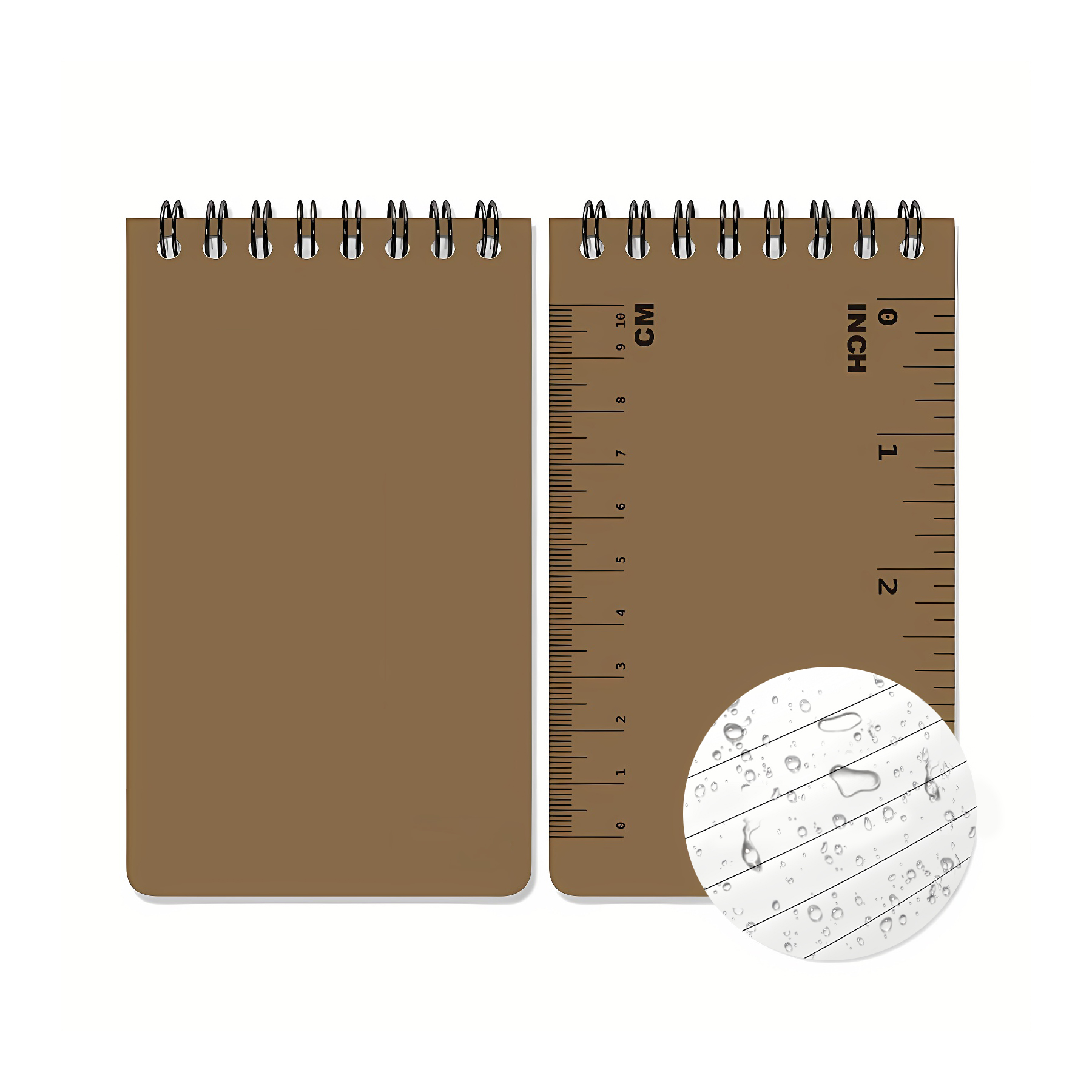 50 Sheet Portable Waterproof Mini Coil Notebook With Scale 2