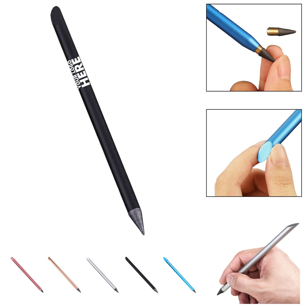 Erasable Replaceable Nib Metallic Eternal Pencil 1