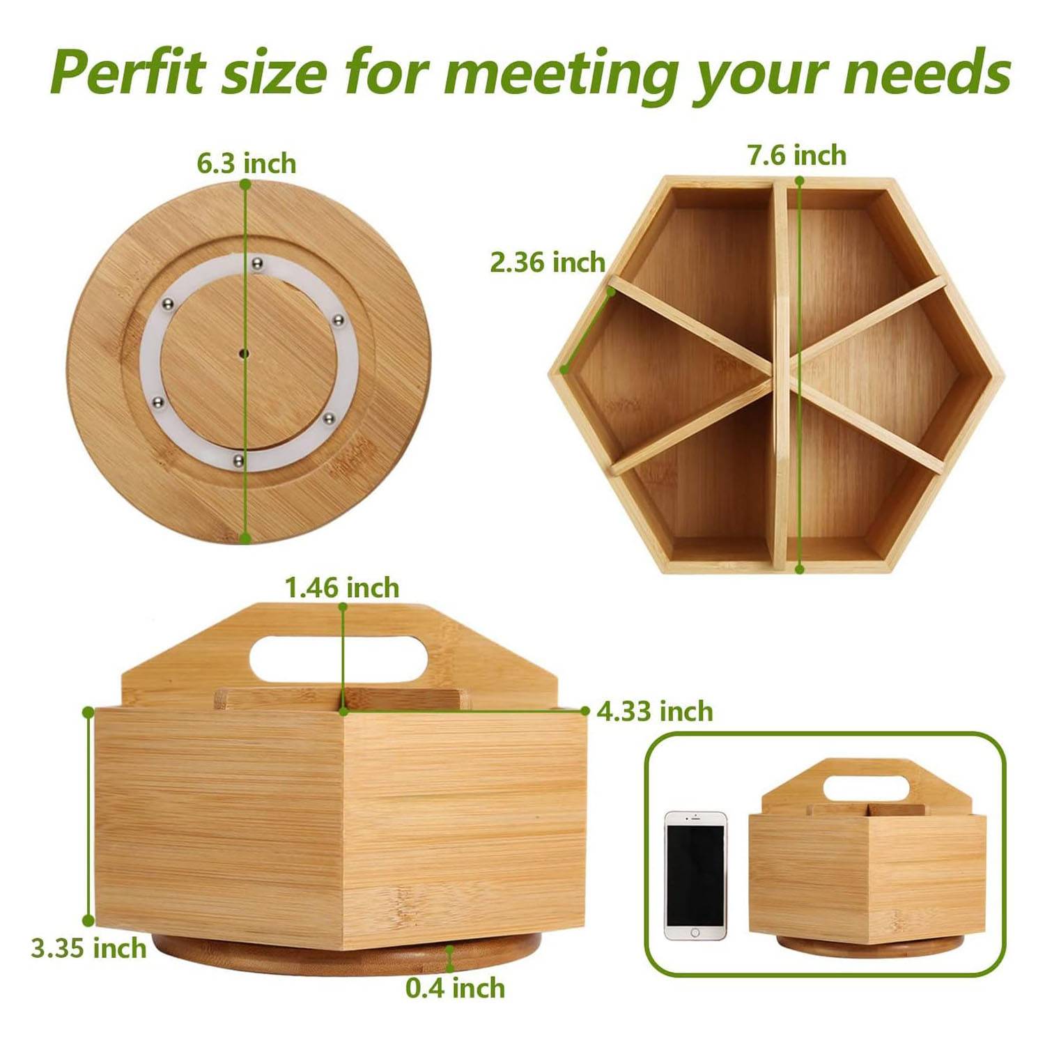Rotating Bamboo Pen Caddy 2