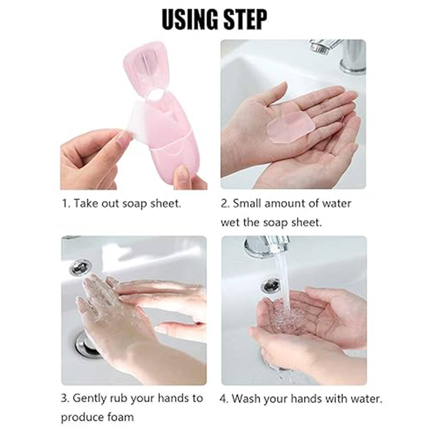 Travel portable soap paper pack of 50 pieces 7