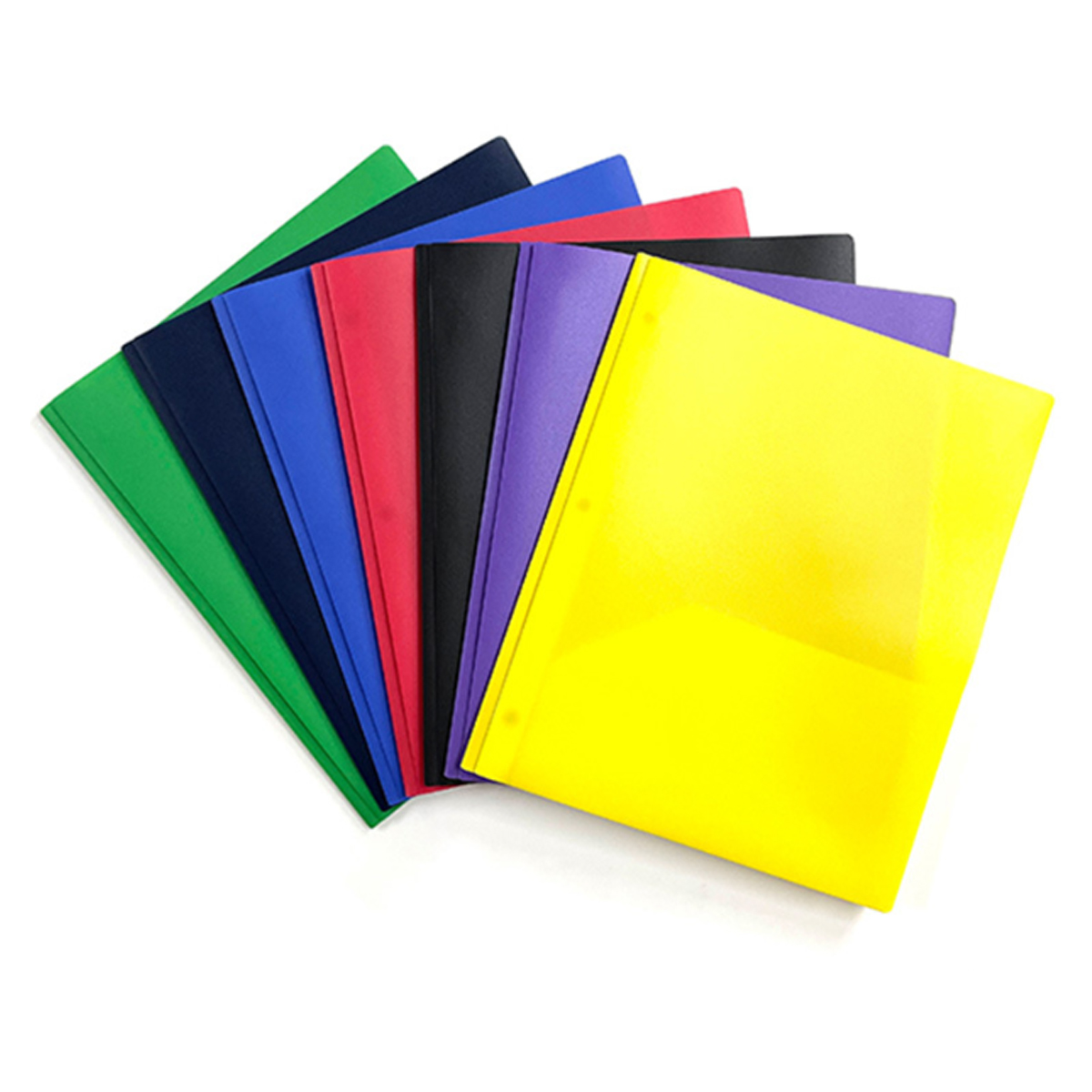 Poly Report Cover Folder with Clear Front and Color Back 6