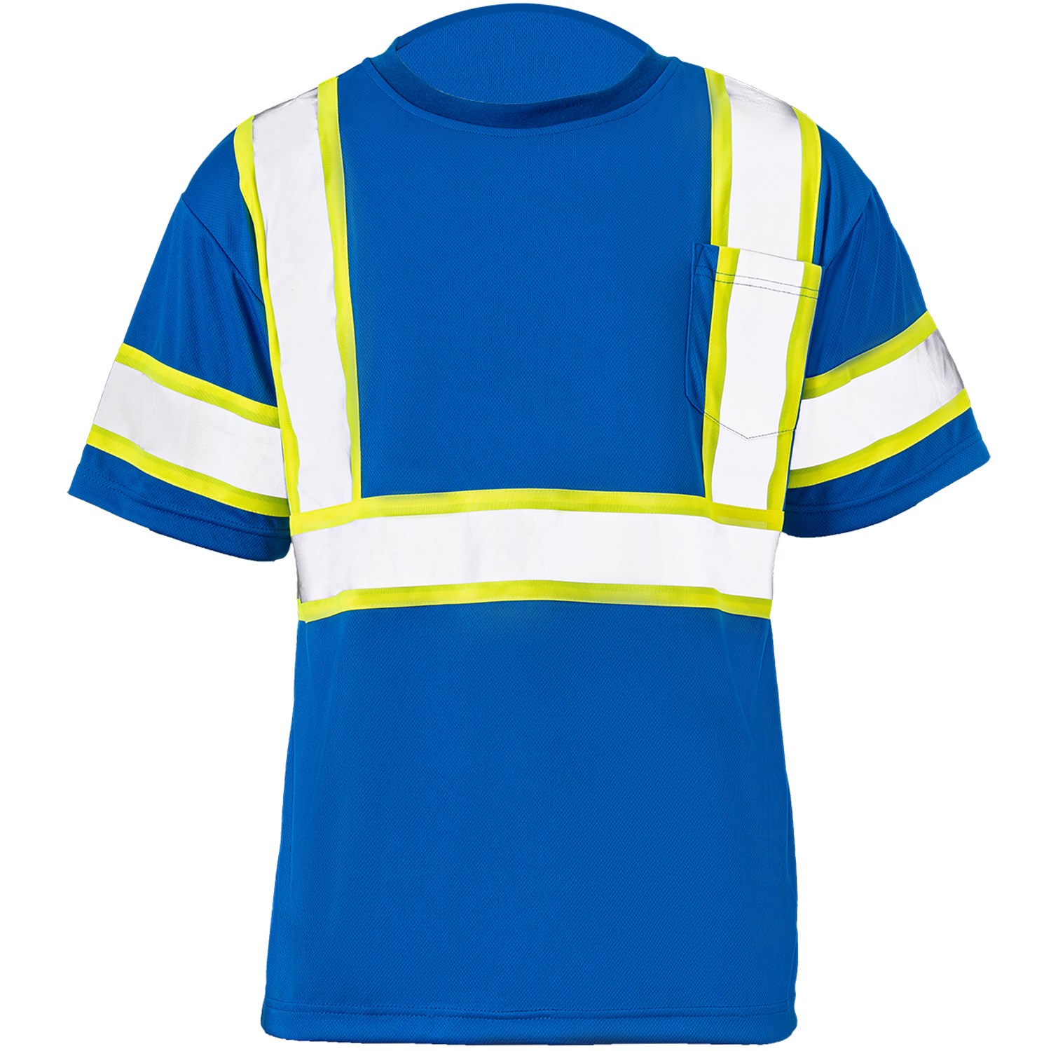 3.8 oz. Polyester Class 3 Reflective Tape Safety T-Shirt with Pocket 2