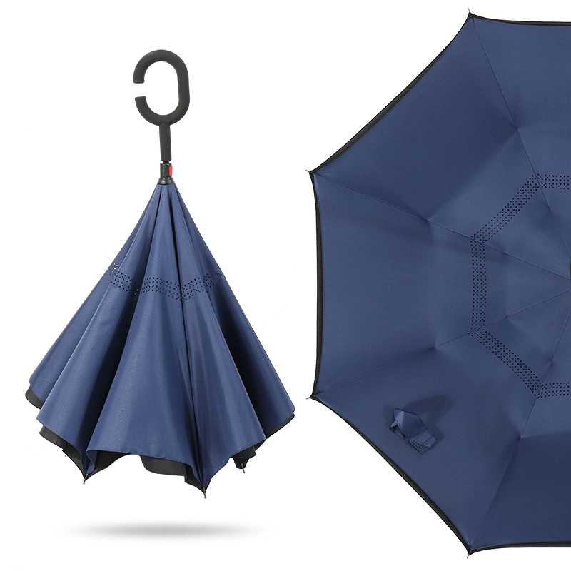 Auto Reversed Umbrella with Straight Handle 4